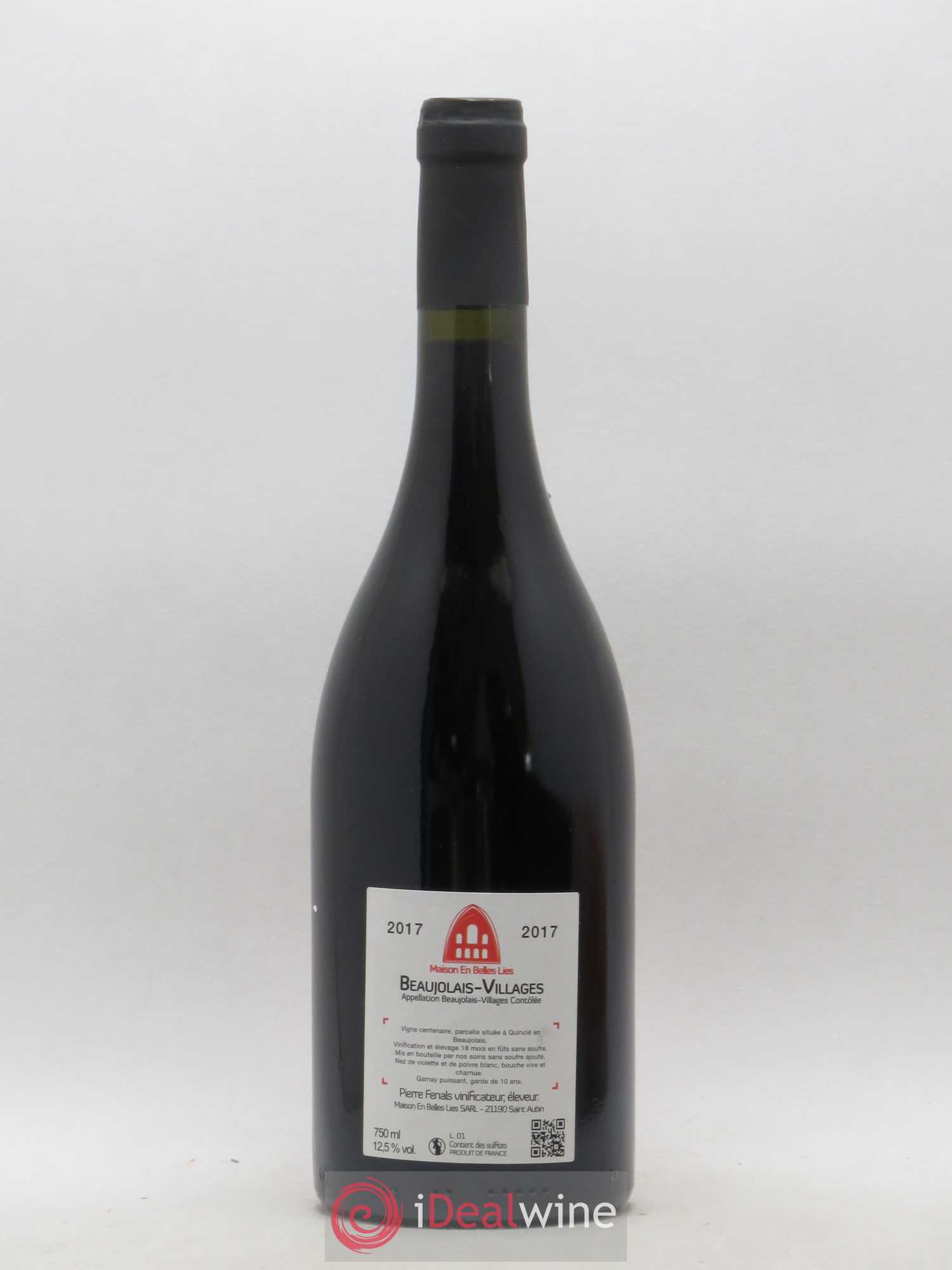 Beaujolais Villages Maison En Belles Lies  (sans prix de réserve) 2017 - Lot de 1 bouteille - 1