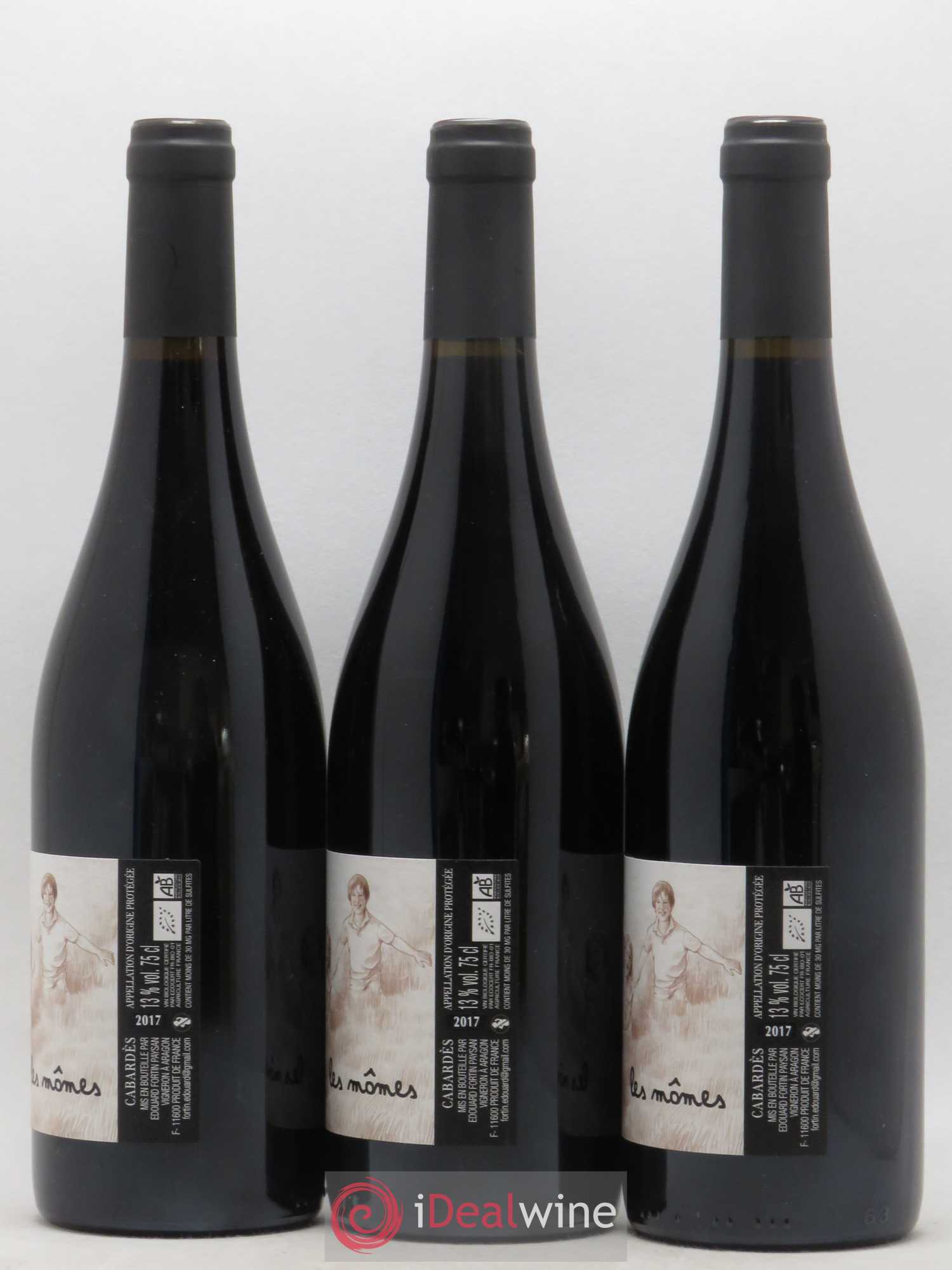 Cabardès Domaine des Quatre Pierres Les Momes (sans prix de réserve) 2017 - Lot de 3 bouteilles - 1