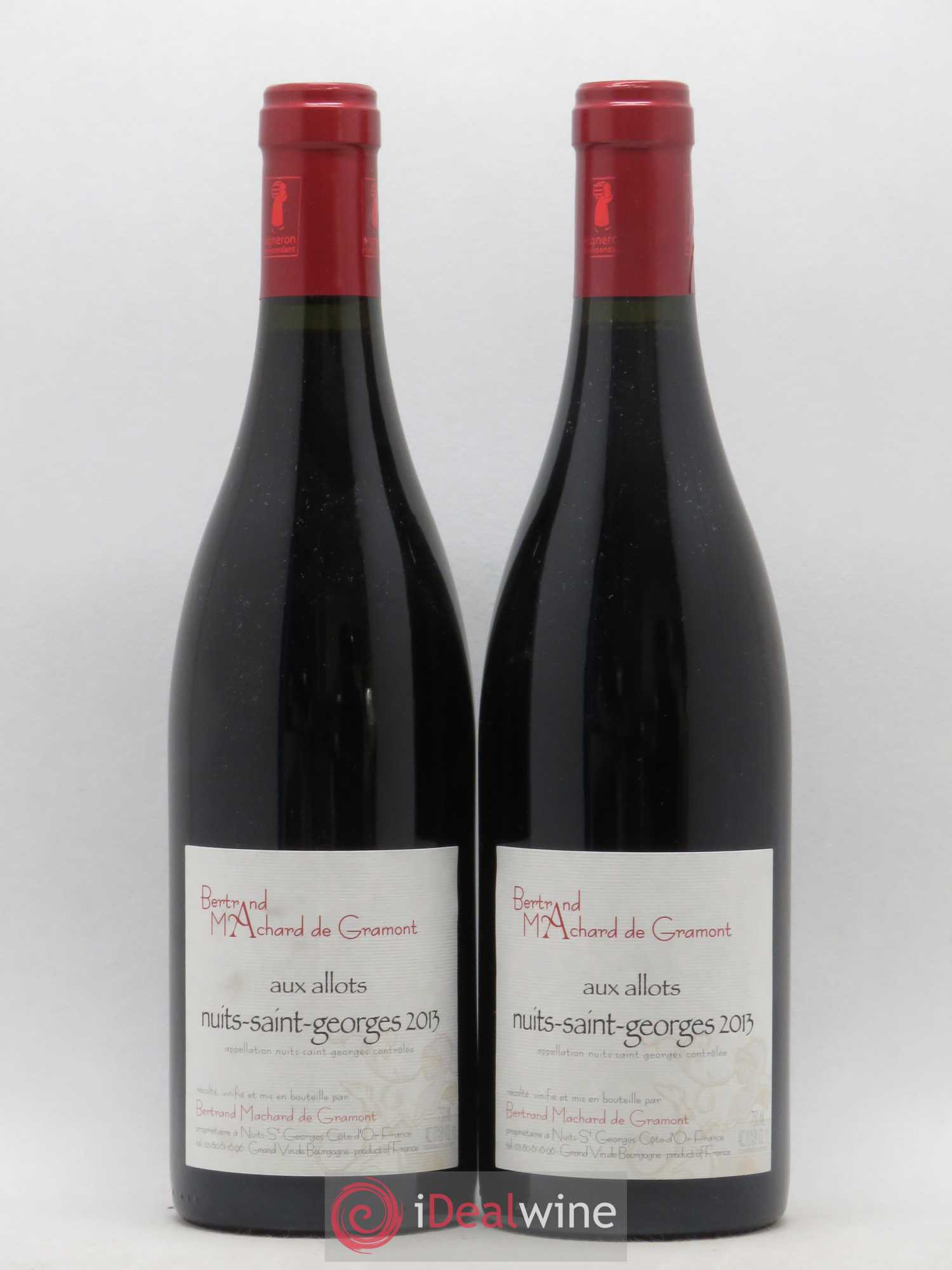 Nuits-Saint-Georges Aux Allots Bertrand Machard de Gramont (sans prix de réserve) 2013 - Posten von 2 Flaschen - 0