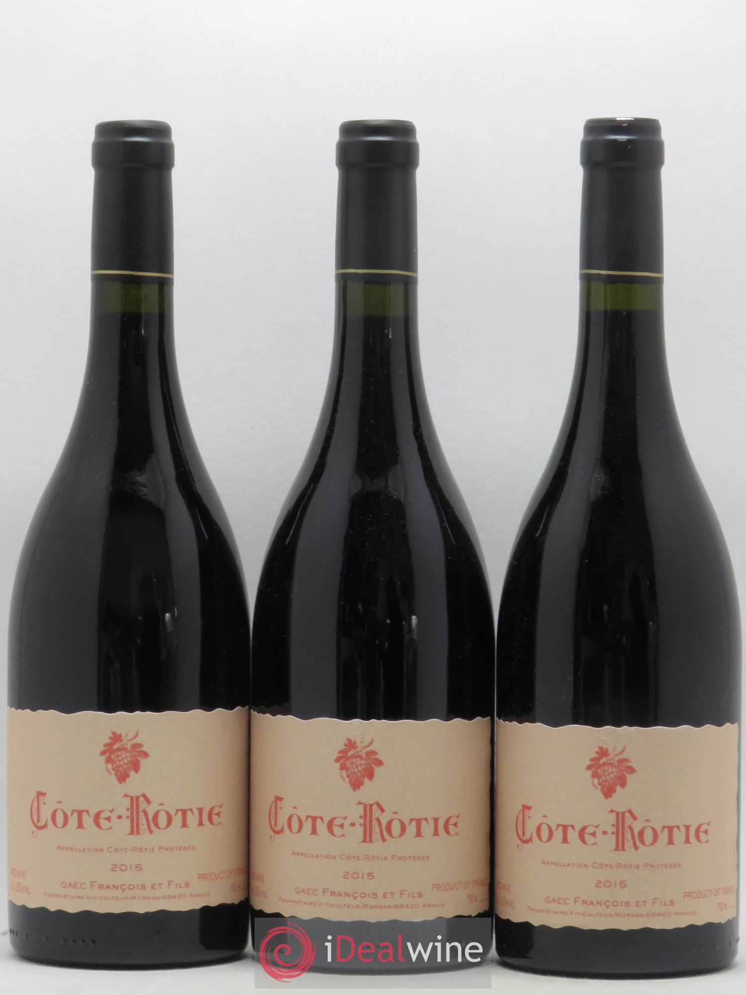 Côte-Rôtie GAEC François Et Fils (sans prix de réserve) 2015 - Lotto di 3 bottiglie - 0