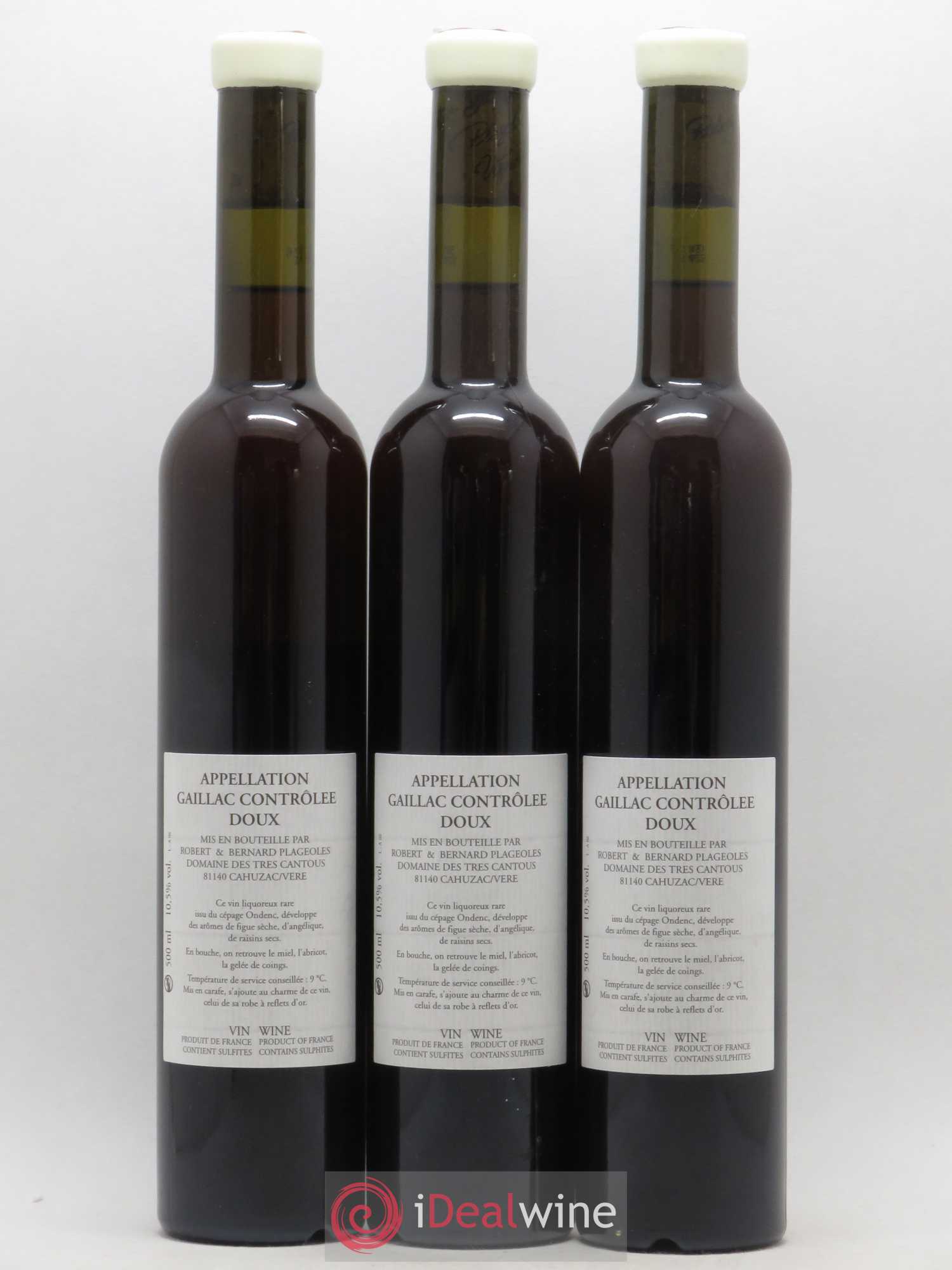 Gaillac Vin d'Autan Plageoles 50 Cl (sans prix de réserve) 2006 - Posten von 3 Flaschen - 1