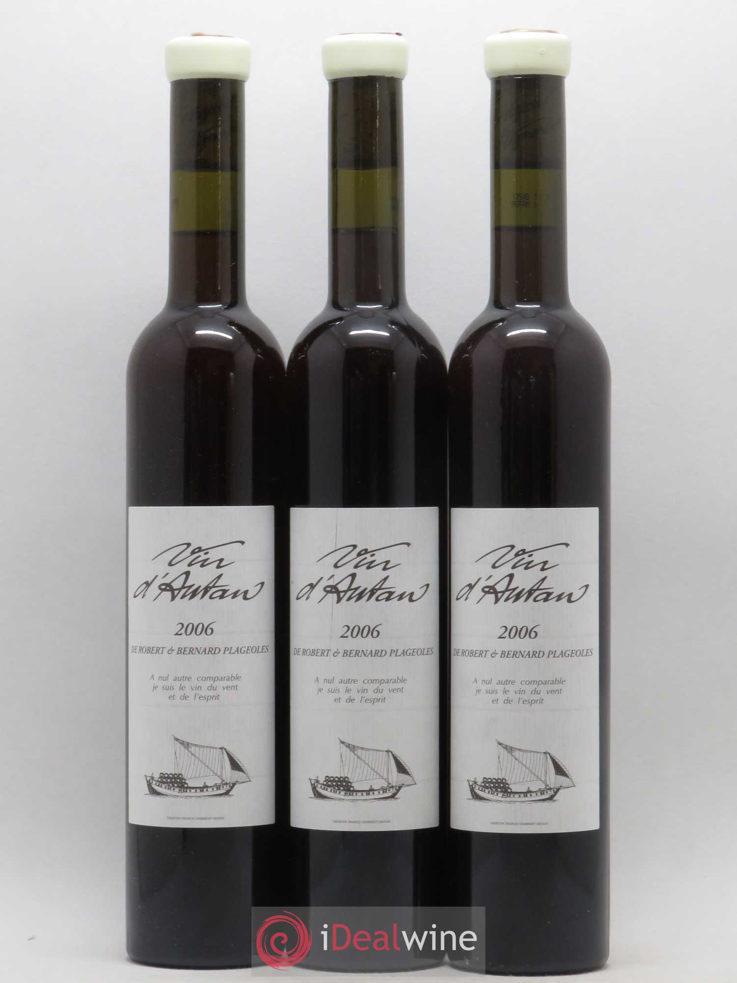 Gaillac Vin d'Autan Plageoles 50 Cl (sans prix de réserve) 2006 - Posten von 3 Flaschen - 0