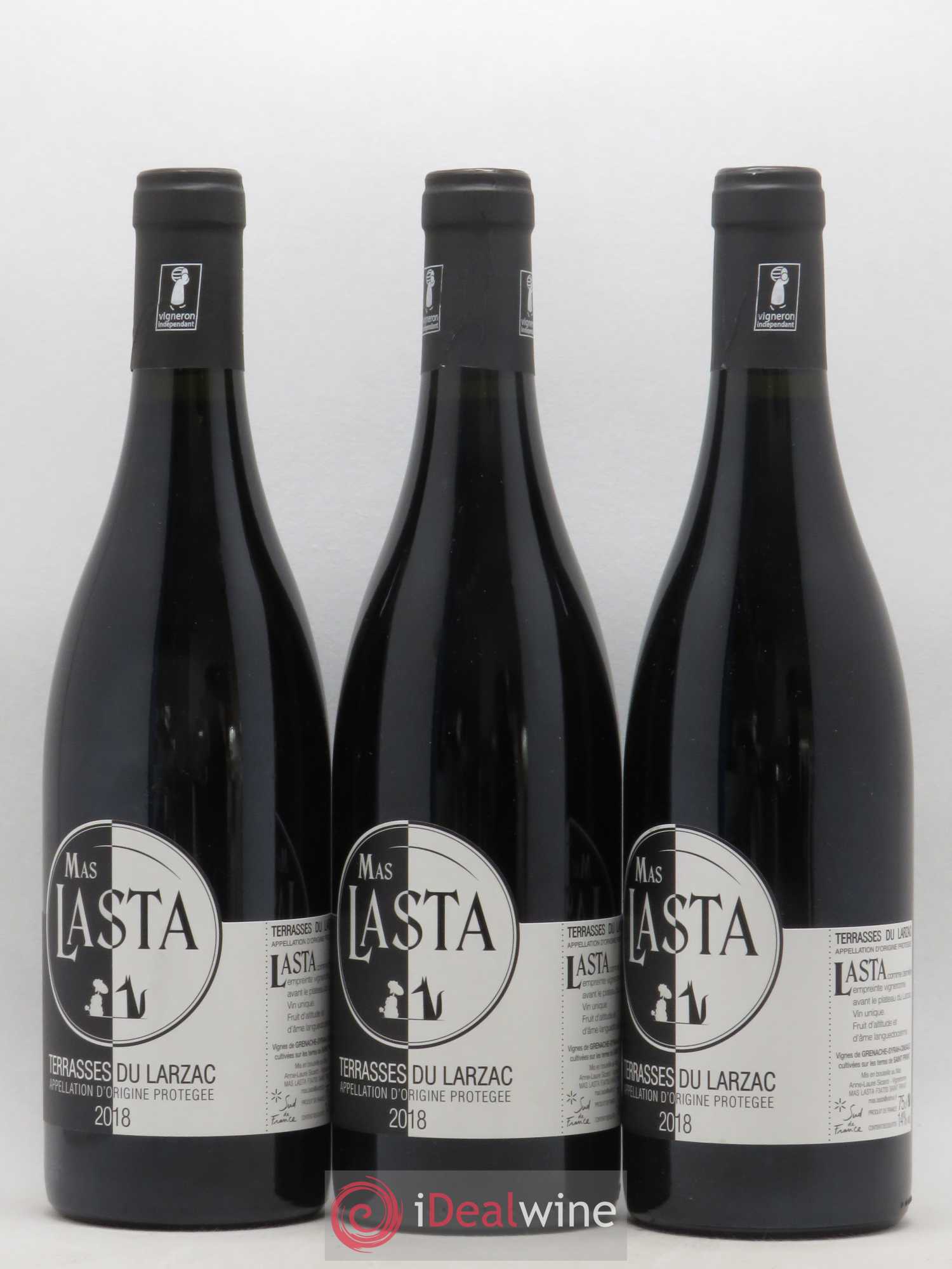 Coteaux du Languedoc Terrasses du Larzac Mas Lasta (sans prix de réserve) 2018 - Posten von 3 Flaschen - 0