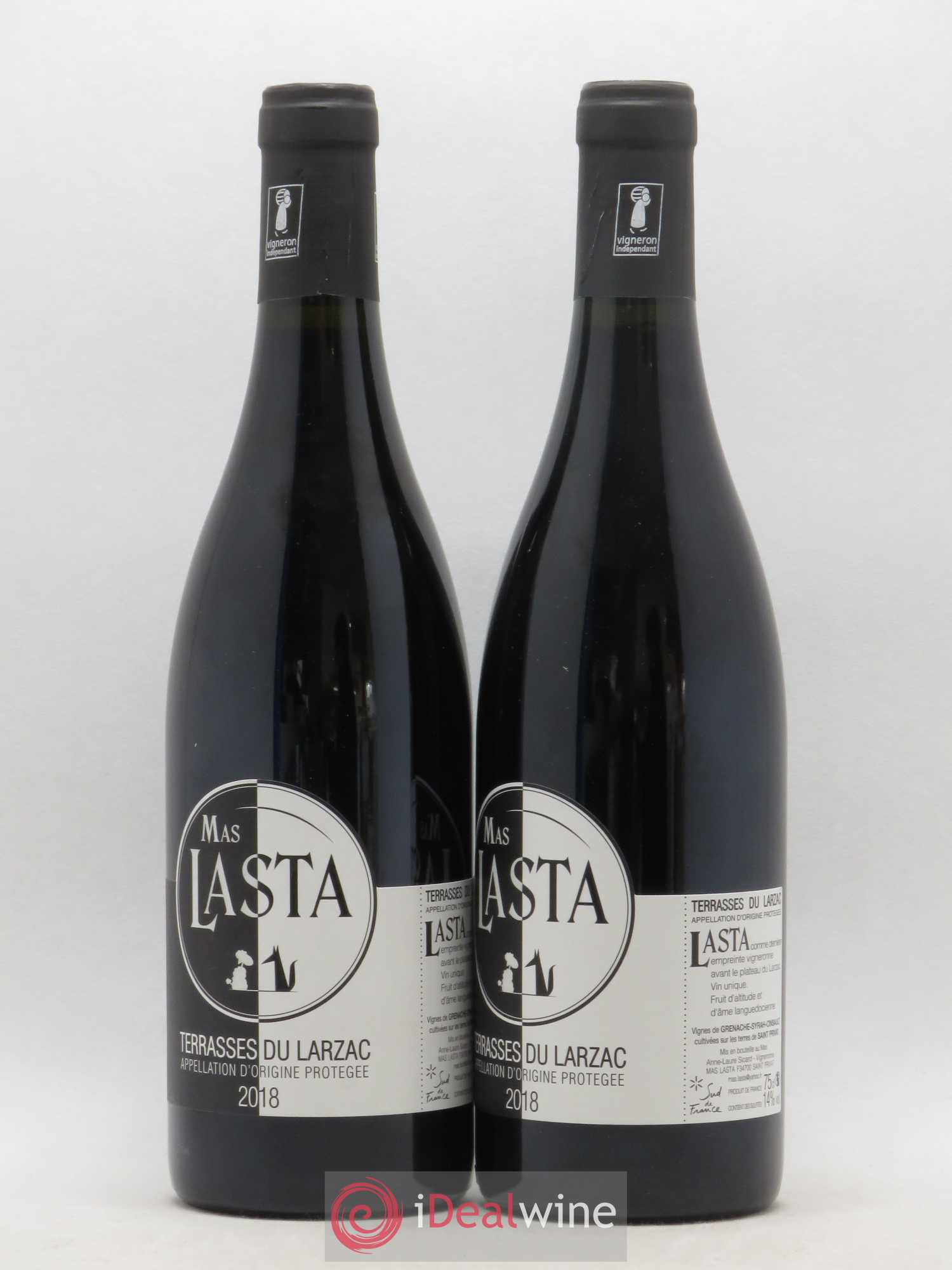 Coteaux du Languedoc Terrasses du Larzac Mas Lasta (sans prix de réserve) 2018 - Posten von 2 Flaschen - 0