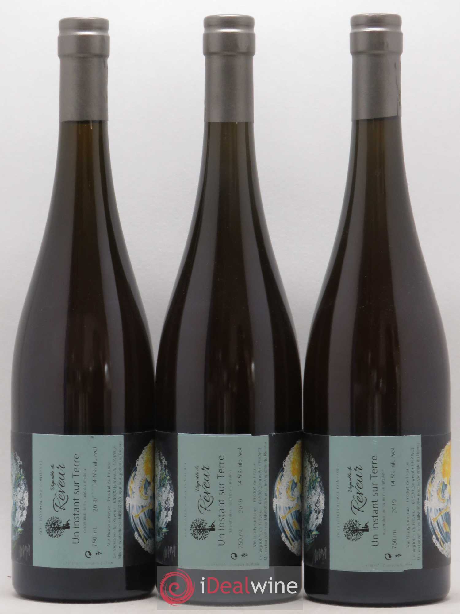 Alsace Un instant sur terre Vignoble du Rêveur  (sans prix de réserve) 2019 - Lot de 3 bouteilles - 1