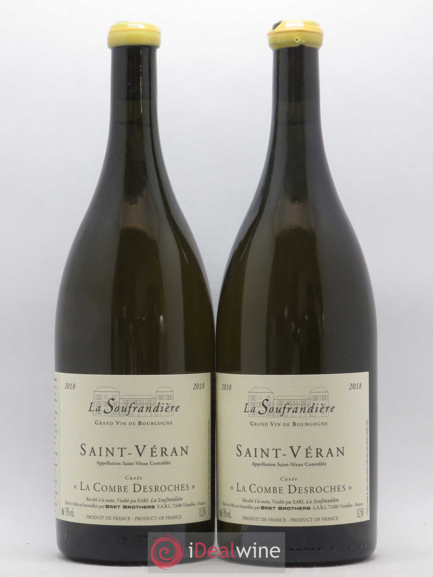 Saint-Véran La Combe Descroches La Soufrandière - Bret Brothers (sans prix de réserve) 2018 - Posten von 2 Magnum - 0