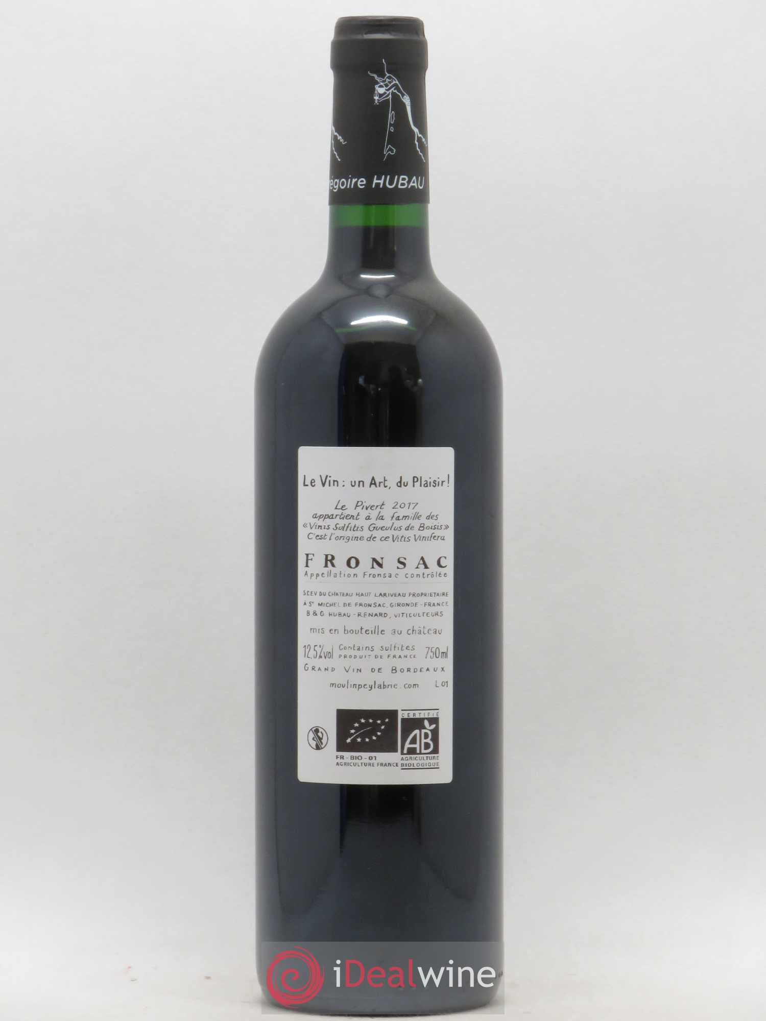 Fronsac Fronsac Piverts Château Moulin (sans prix de réserve) 2017 - Posten von 1 Flasche - 1