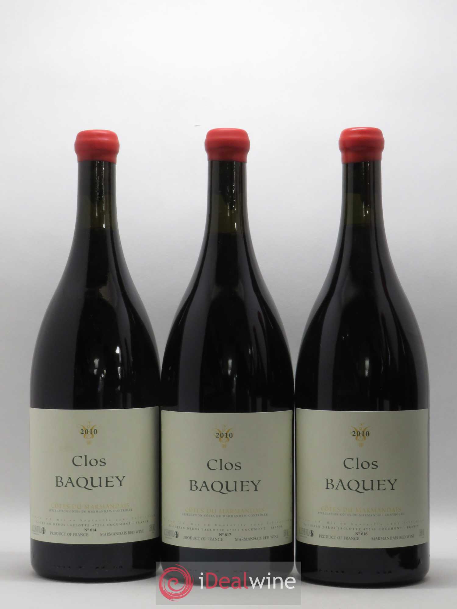 Côtes du Marmandais Clos Baquey Elian Da Ros (Domaine) (sans prix de réserve) 2010 - Lot de 6 magnums - 1
