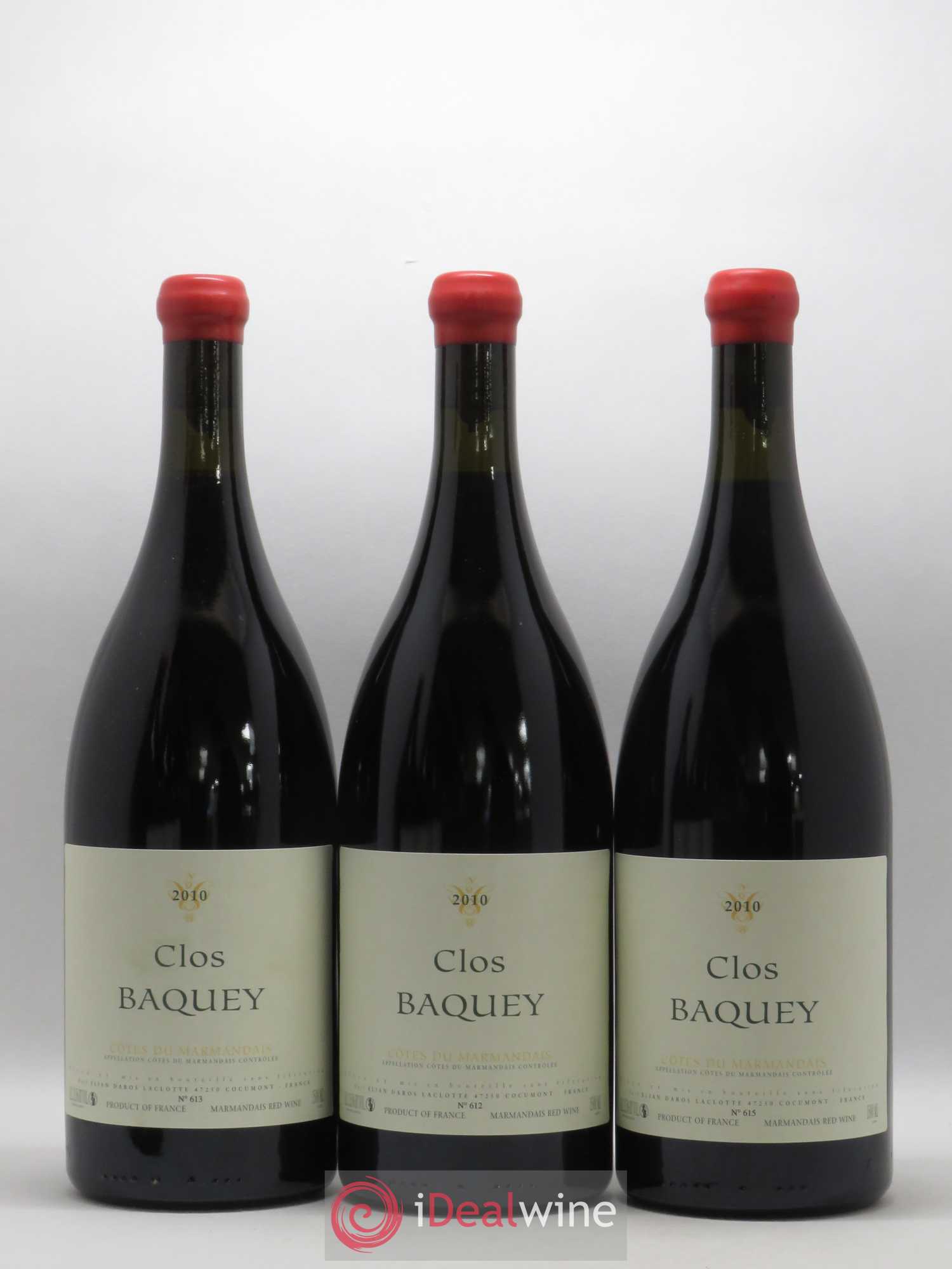 Côtes du Marmandais Clos Baquey Elian Da Ros (Domaine) (sans prix de réserve) 2010 - Lot de 6 magnums - 2