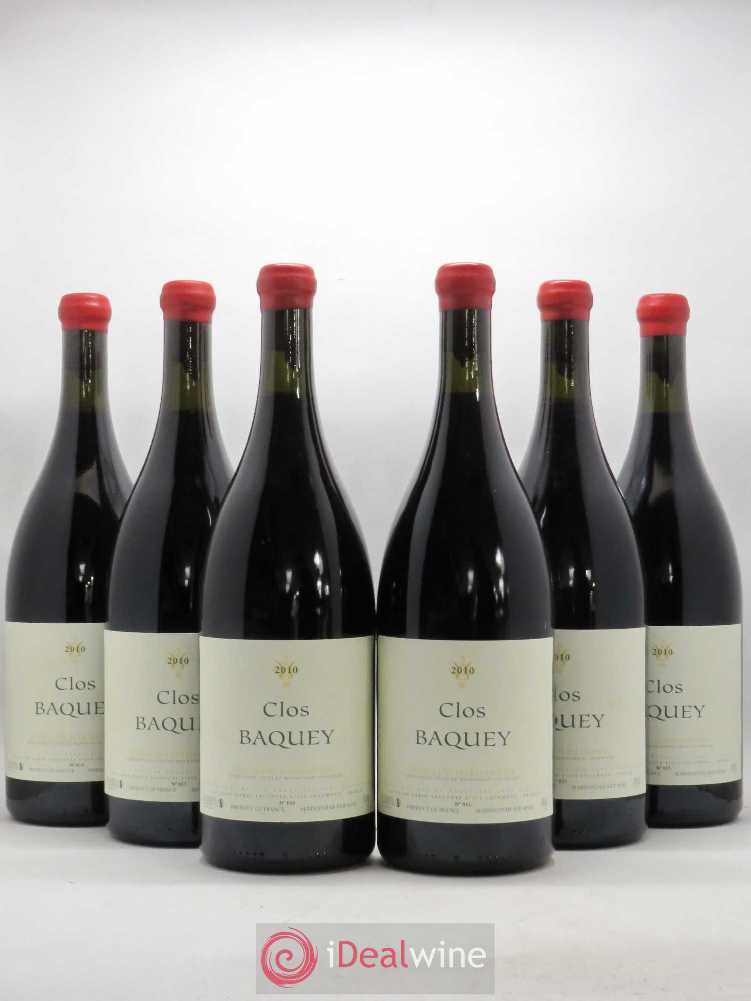 Côtes du Marmandais Clos Baquey Elian Da Ros (Domaine) (sans prix de réserve) 2010 - Lot de 6 magnums - 0