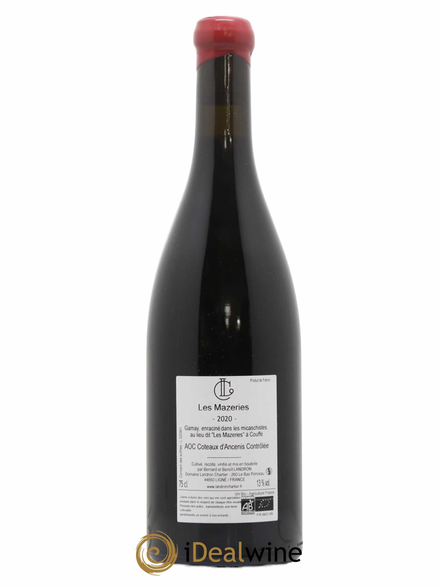Côteaux d'Ancenis Les Mazeries Landron Chartier (sans prix de réserve) 2020 - Lot de 1 bouteille - 1
