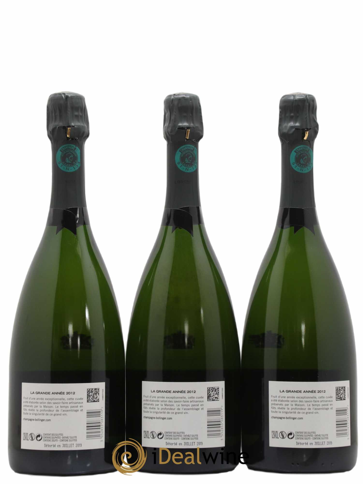 La Grande Année Brut Bollinger (sans prix de réserve) 2012 - Lot de 6 bouteilles - 4