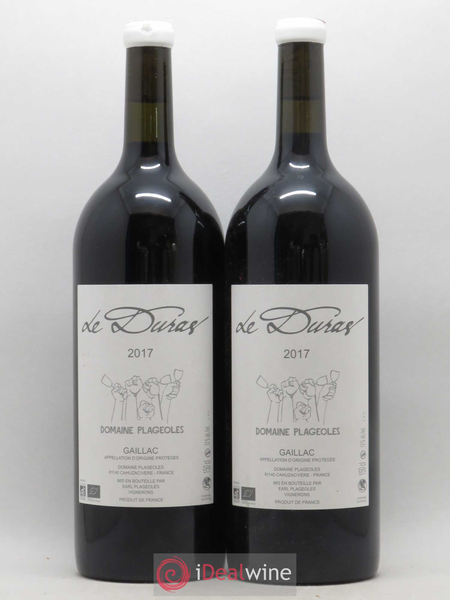 Gaillac Duras Domaine Plageoles (sans prix de réserve) 2017 - Posten von 2 Magnum - 0