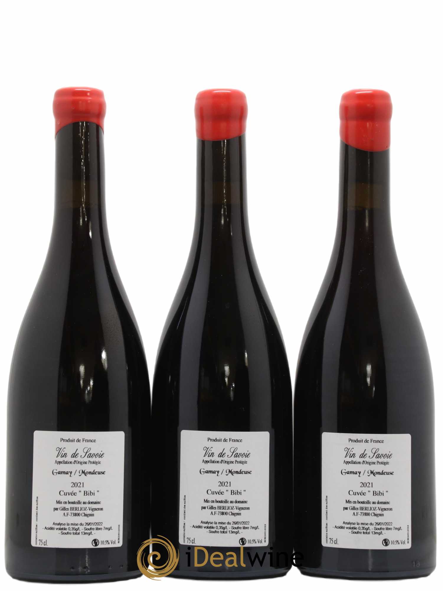 Vin de Savoie Cuvée bibi Domaine Partagé Gilles Berlioz (no reserve) 2021 - Lot of 3 bottles - 1