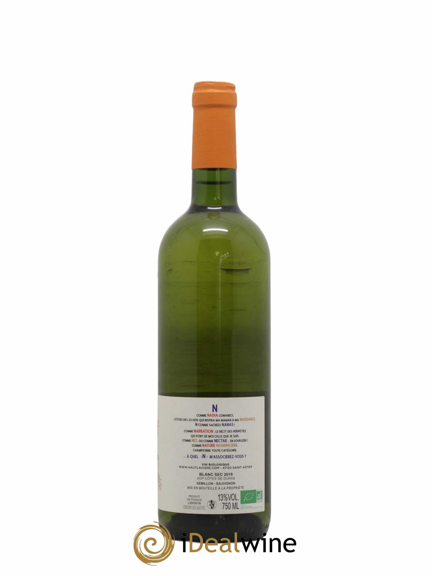 Sud-Ouest Cotes de Duras N Comme Nadia Lusseau (sans prix de réserve) 2019 - Lot de 1 bouteille - 1