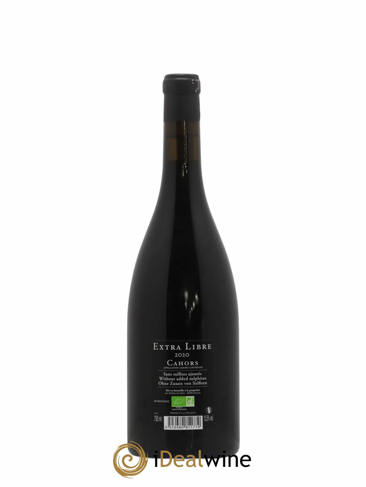 Cahors Château du Cèdre Extra Libre Le Cèdre Pascal et Jean-Marc Verhaeghe (sans prix de réserve) 2020 - Lot de 1 bouteille - 1