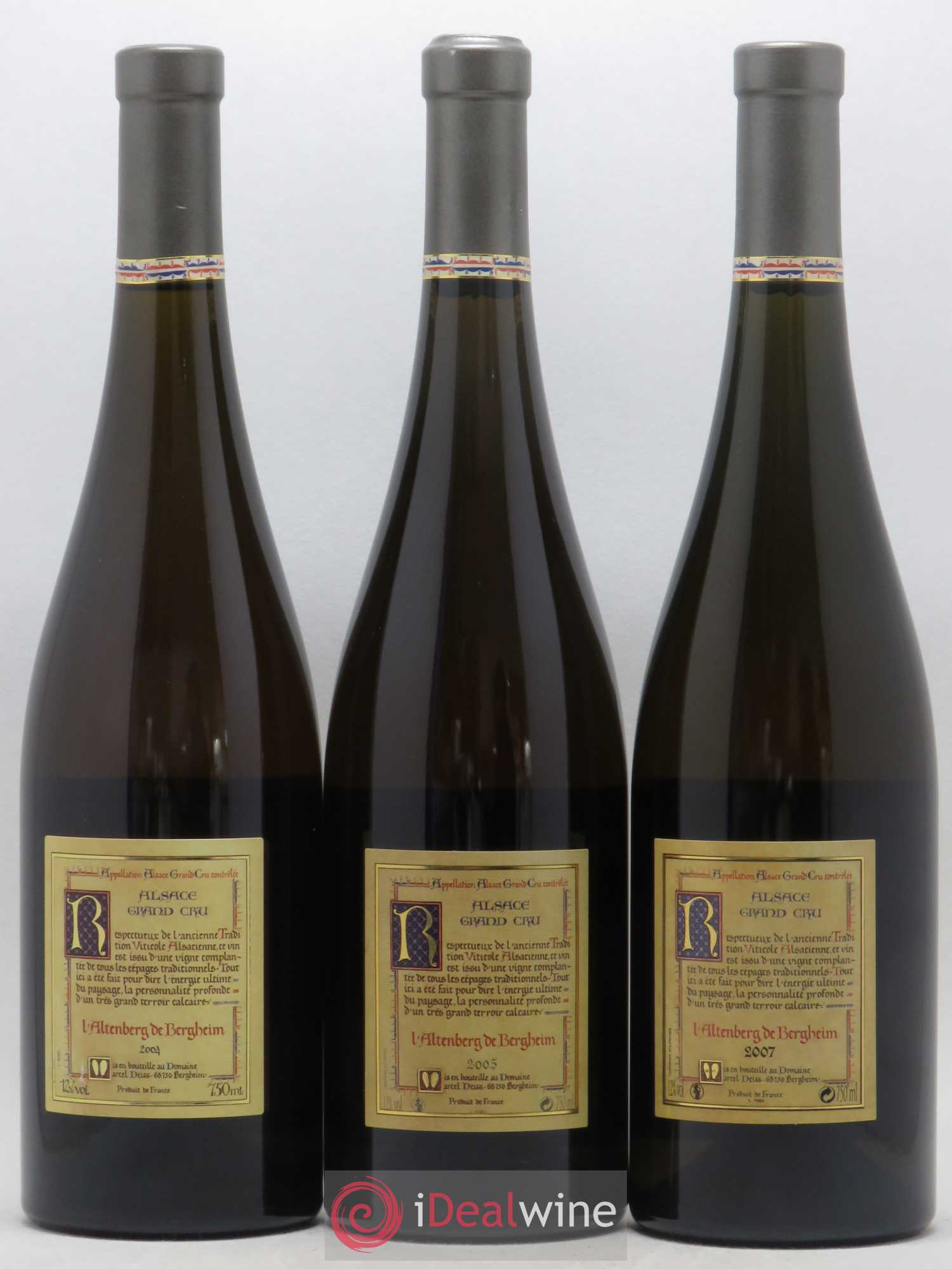 Alsace Grand Cru Altenberg de Bergheim Marcel Deiss (Domaine) Assortiment panaché avec les millésimes 2004 - 2005 - 2007 - 2009 - 2010 - 2011 (sans prix de réserve) - Lot de 6 bouteilles - 2