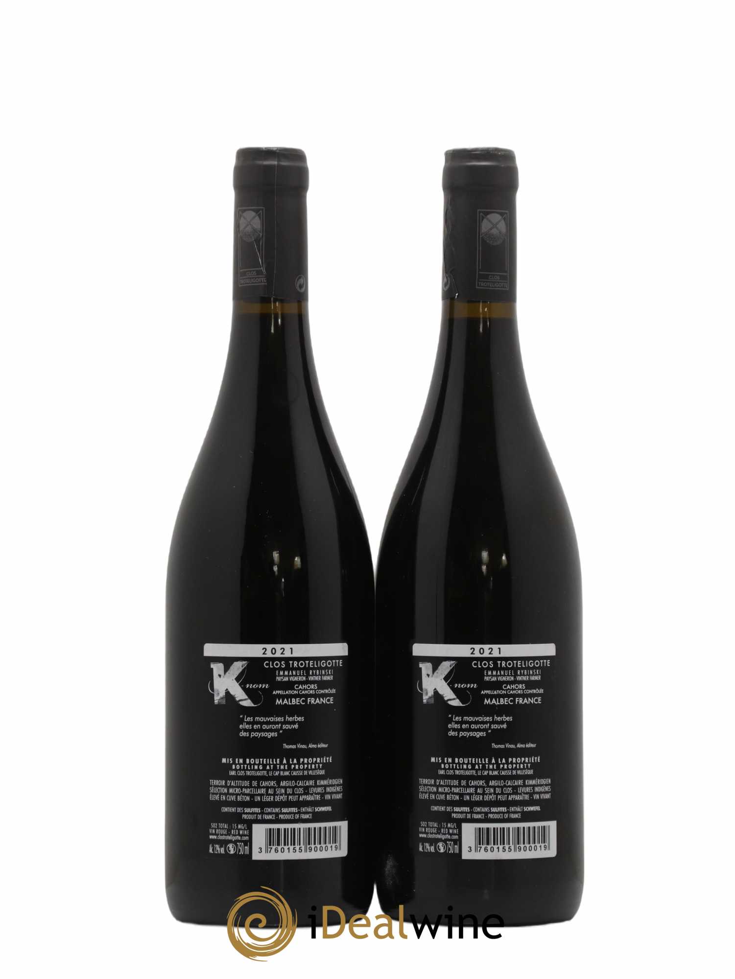 Cahors 2021 - Posten von 2 Flaschen - 1