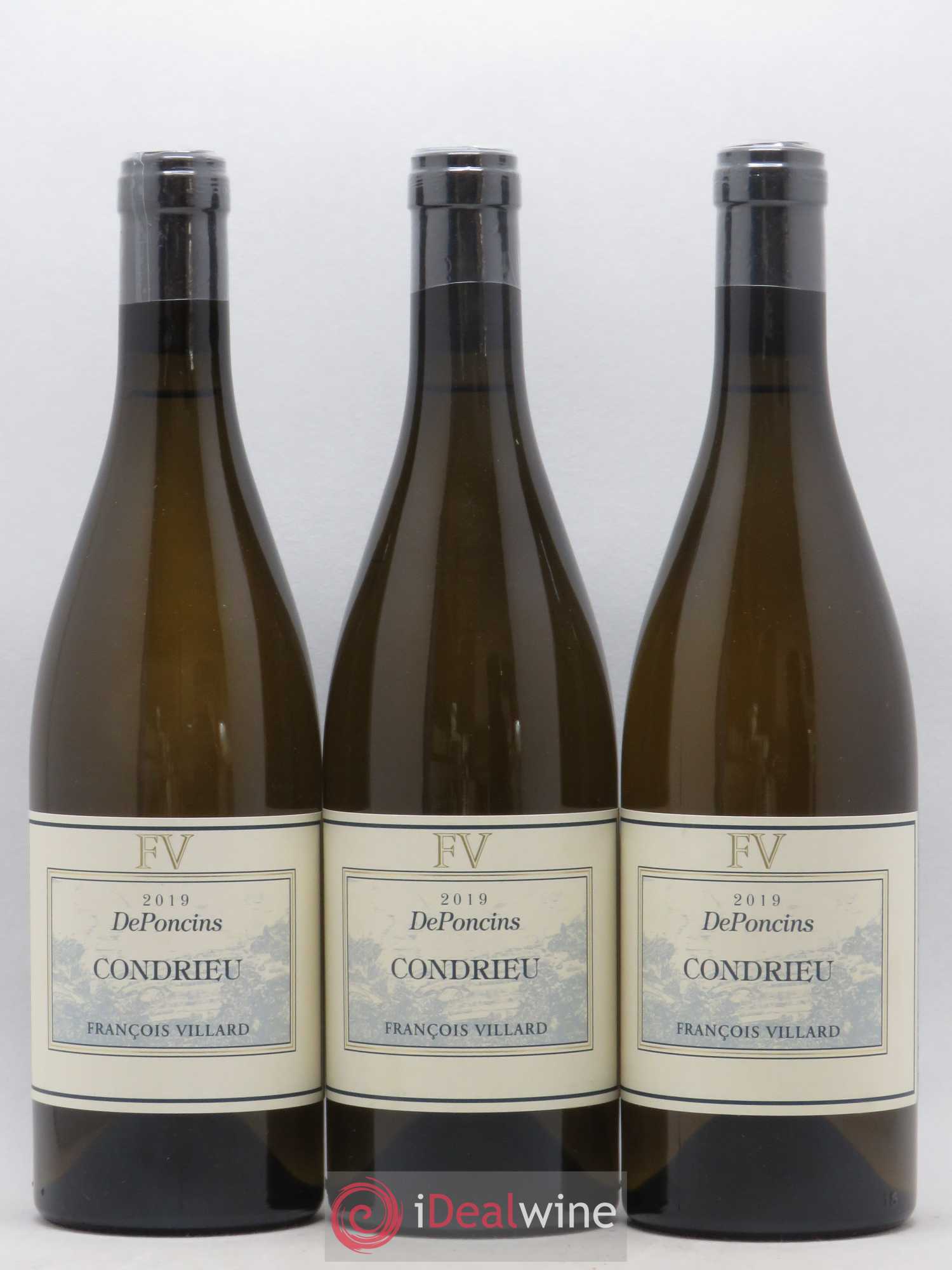 Condrieu Deponcins François Villard (sans prix de réserve) 2019 - Lot de 3 bouteilles - 0