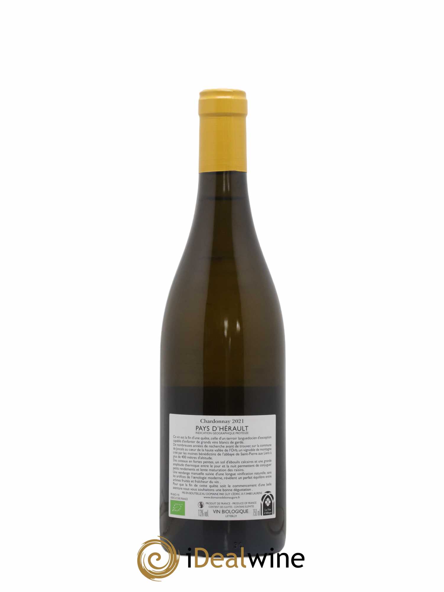 IGP Pays d'Hérault (Vin de Pays de l'Hérault) Domaine de Bon Augure Jonc-Cella (sans prix de réserve) 2021 - Lot de 1 bouteille - 1