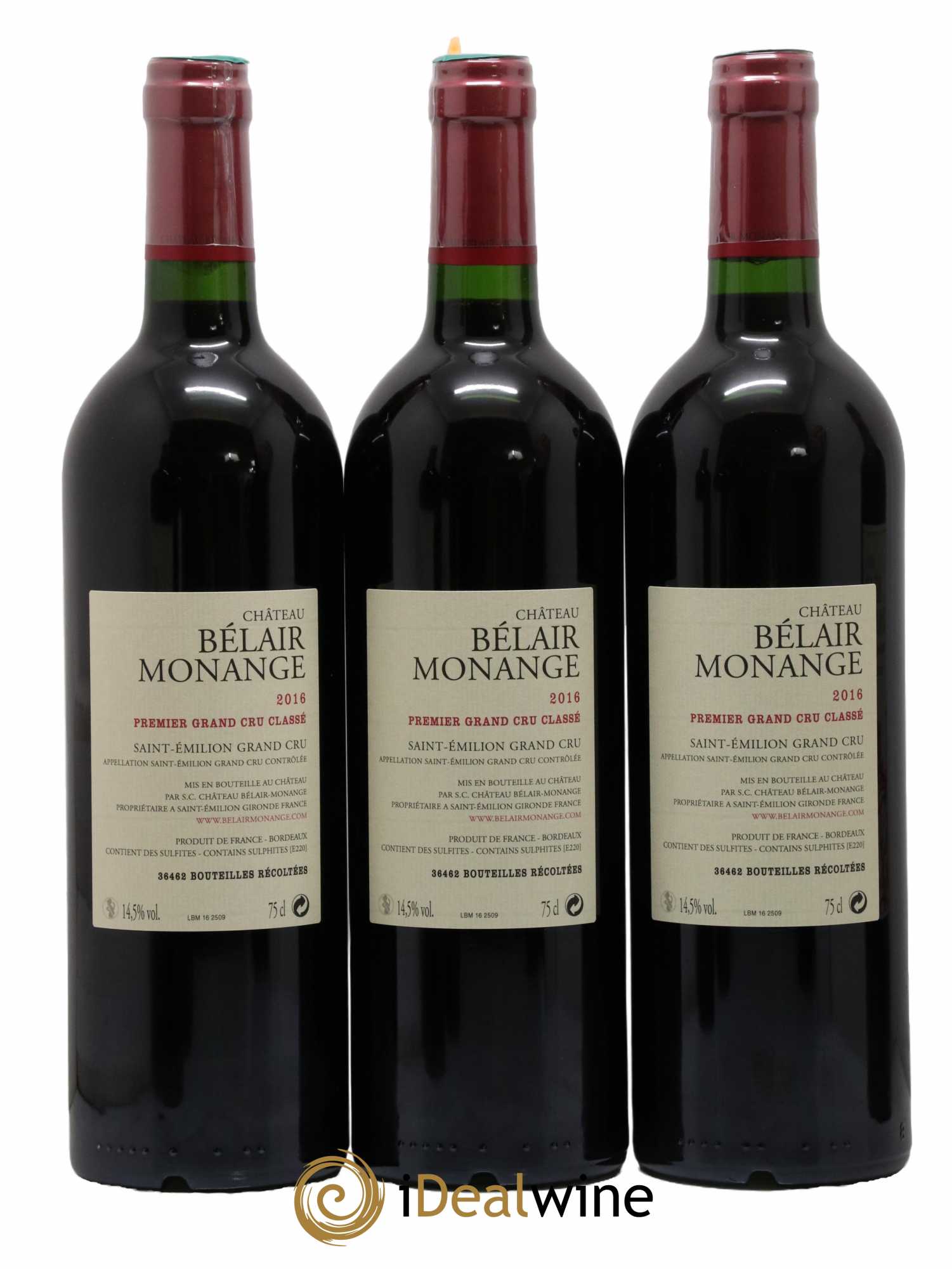 Château Belair (Belair-Monange) 1er Grand Cru Classé B 2016 - Posten von 6 Flaschen - 4