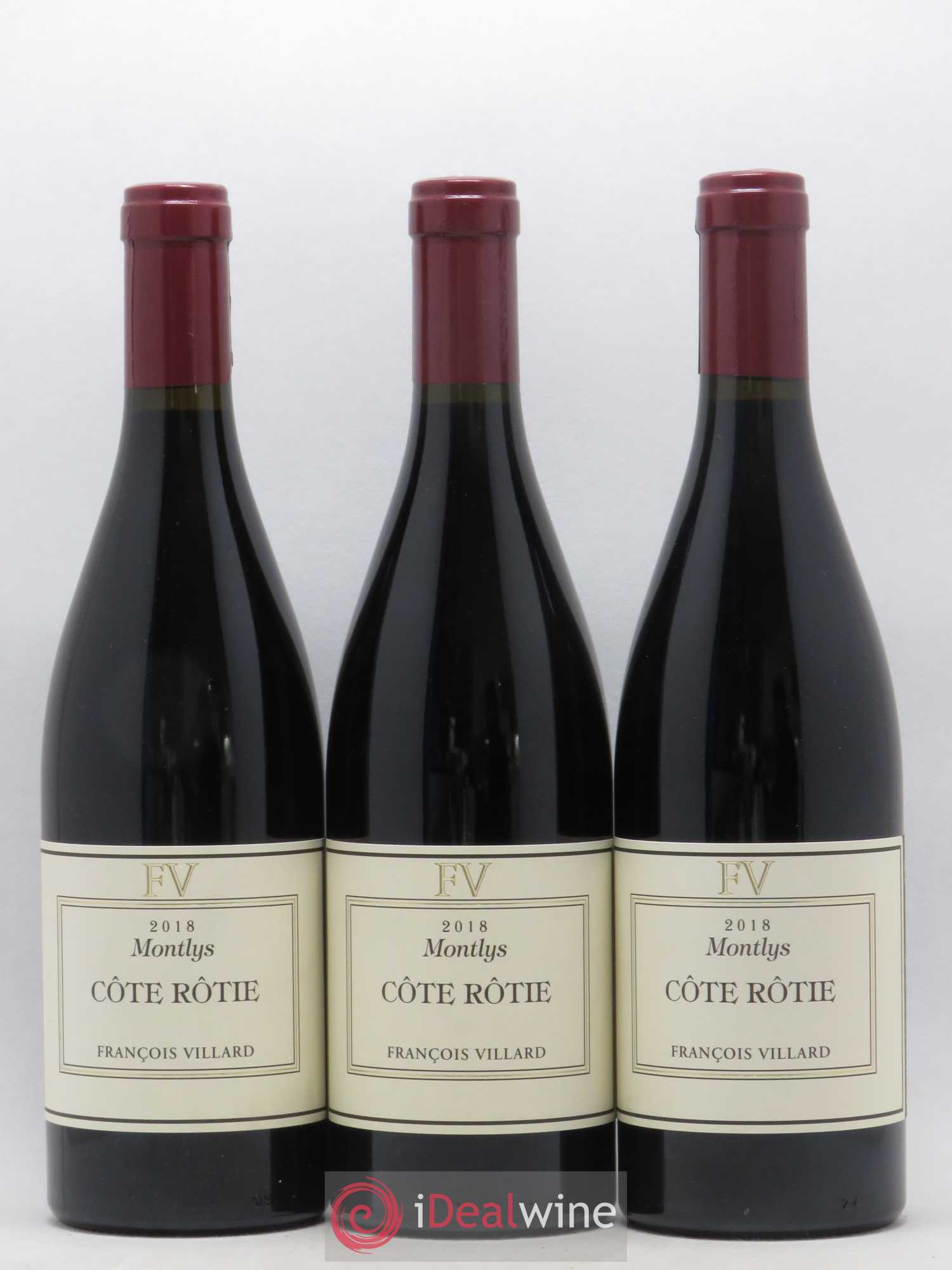Côte-Rôtie Montlys François Villard (sans prix de réserve) 2018 - Lot de 3 bouteilles - 0