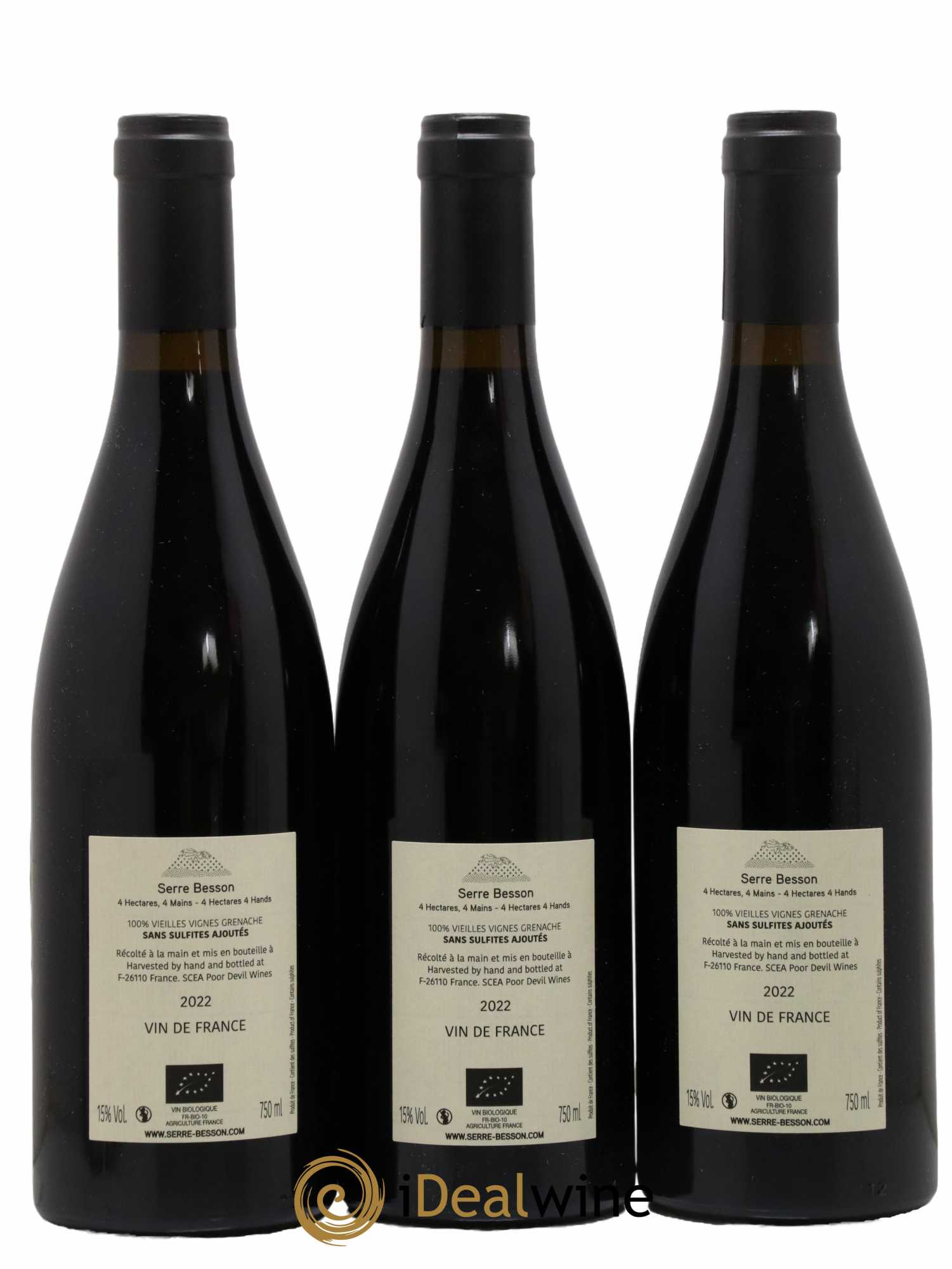 Vin de France Pauvre Diable vieilles vignes Grenache Serre Besson 2022 - Posten von 3 Flaschen - 1