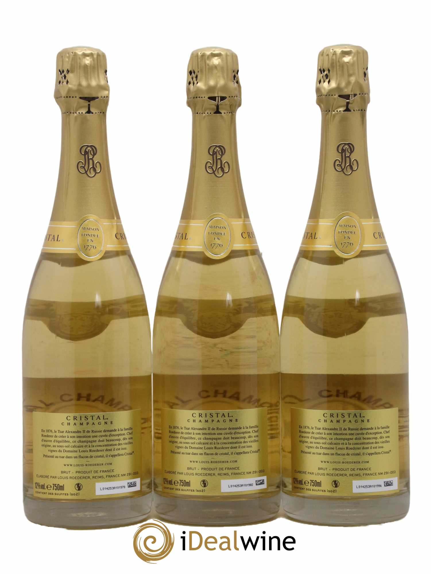 Cristal Louis Roederer 2013 - Posten von 3 Flaschen - 1