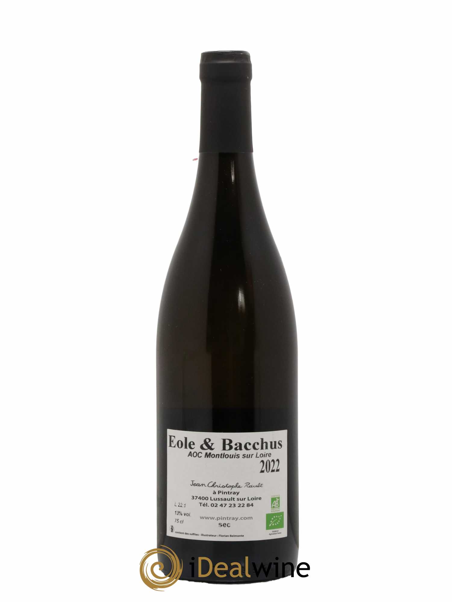Montlouis-sur-Loire Eole Et Bacchus Domaine De Pintray 2022 - Lot de 1 bouteille - 1