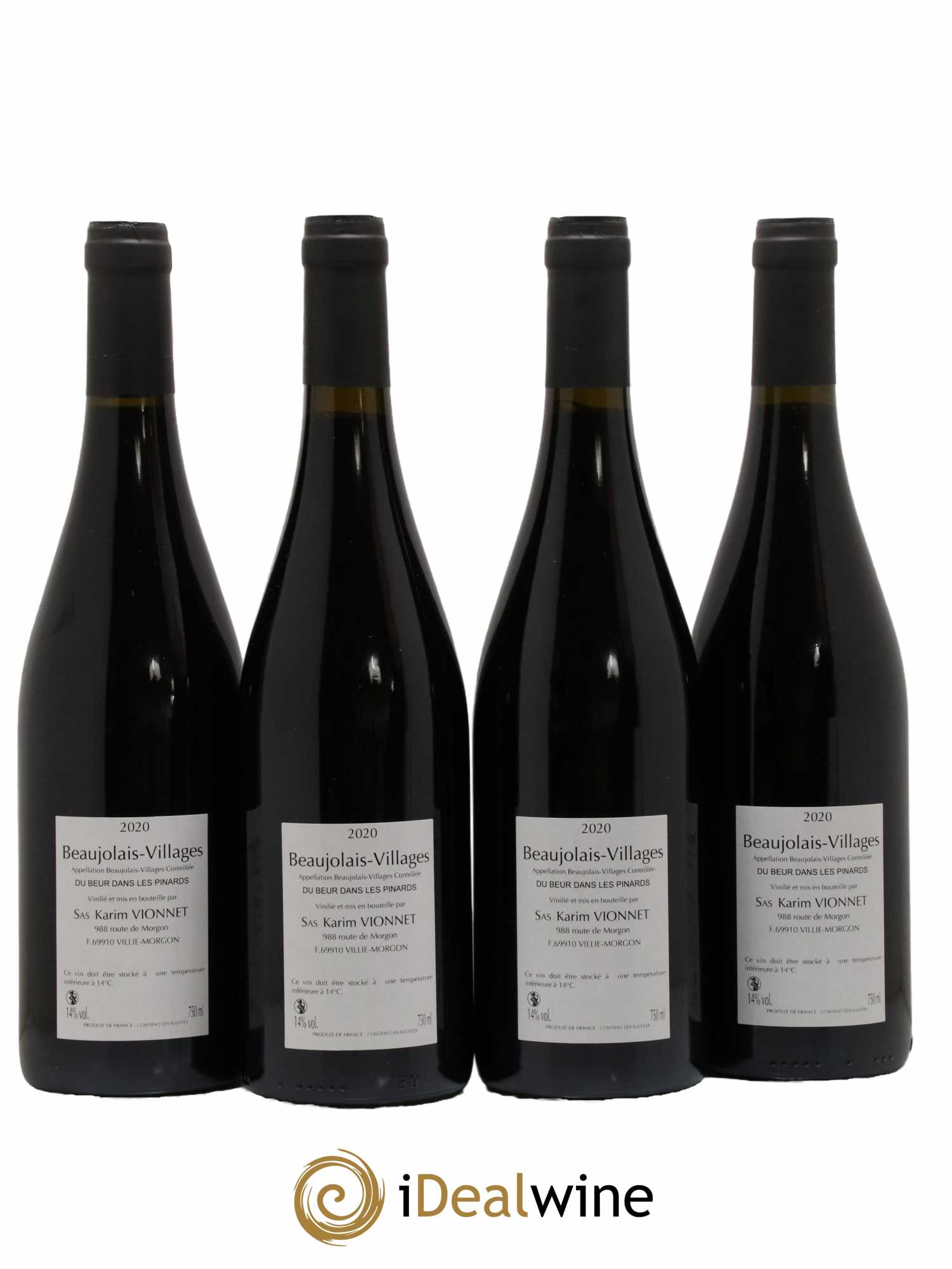 Beaujolais Villages Du beur dans les pinards Karim Vionnet 2020 - Lot of 4 bottles - 1