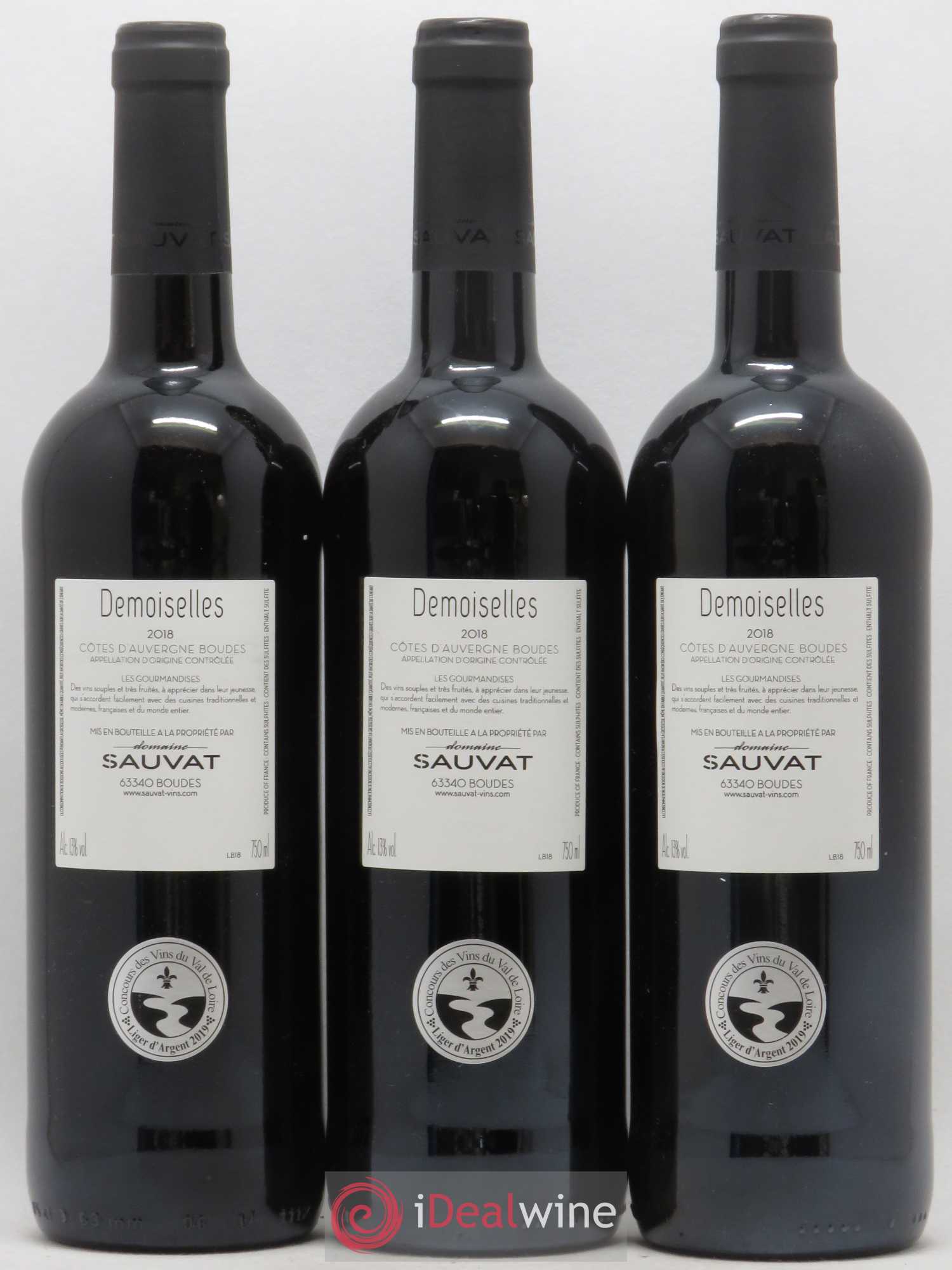 Divers Cotes d'Auvergne Boudes Les Demoiselles Domaine Annie Sauvat (sans prix de réserve)  2018 - Lot de 6 bouteilles - 4