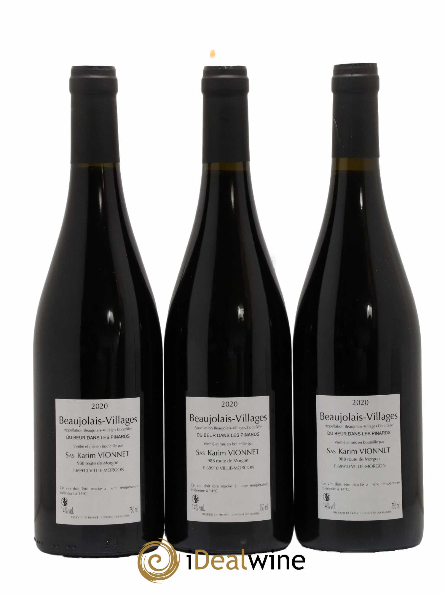 Beaujolais Villages Du beur dans les pinards Karim Vionnet 2020 - Lotto di 3 bottiglie - 1