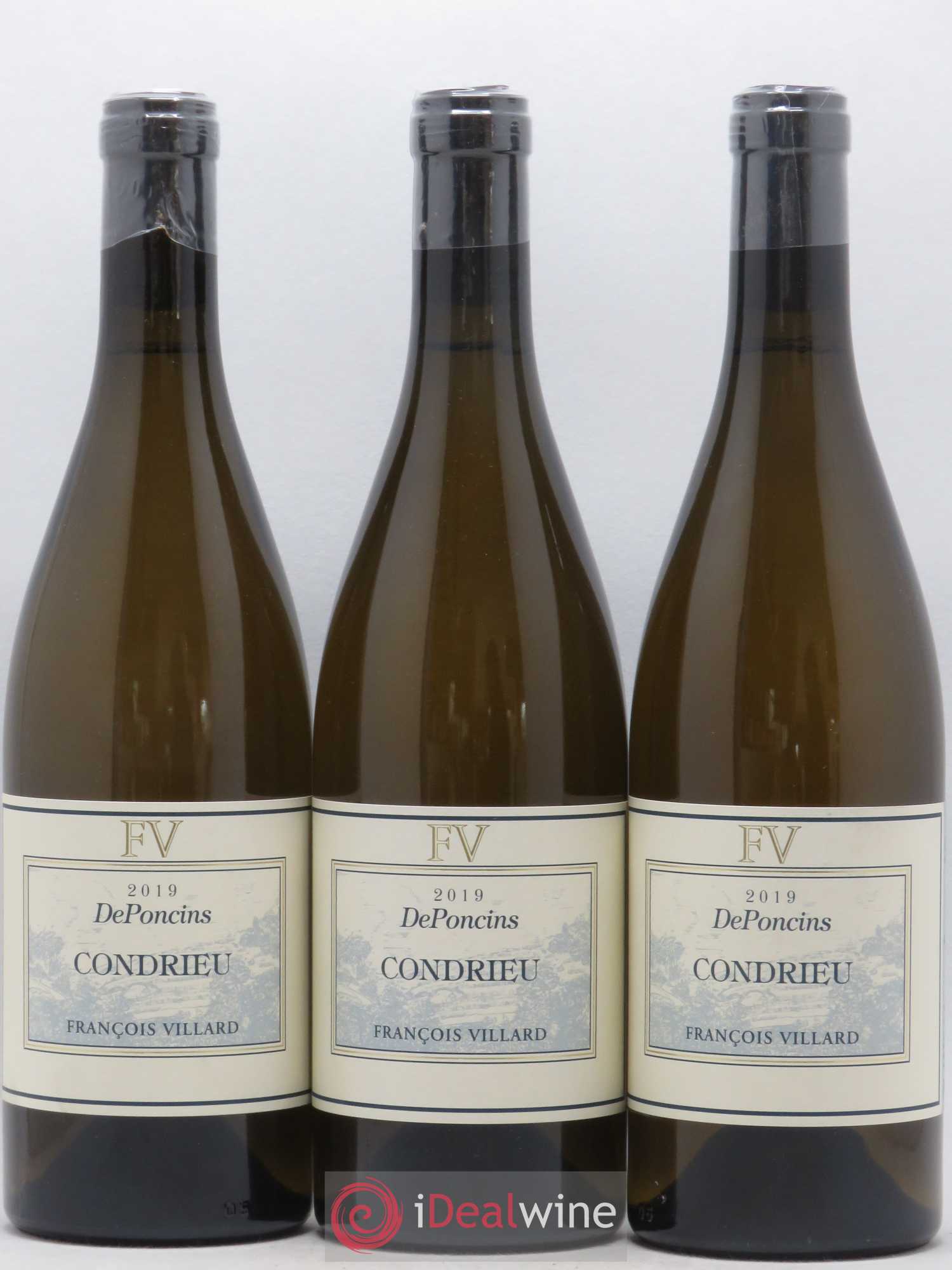 Condrieu Deponcins François Villard (sans prix de réserve) 2019 - Lot de 3 bouteilles - 0