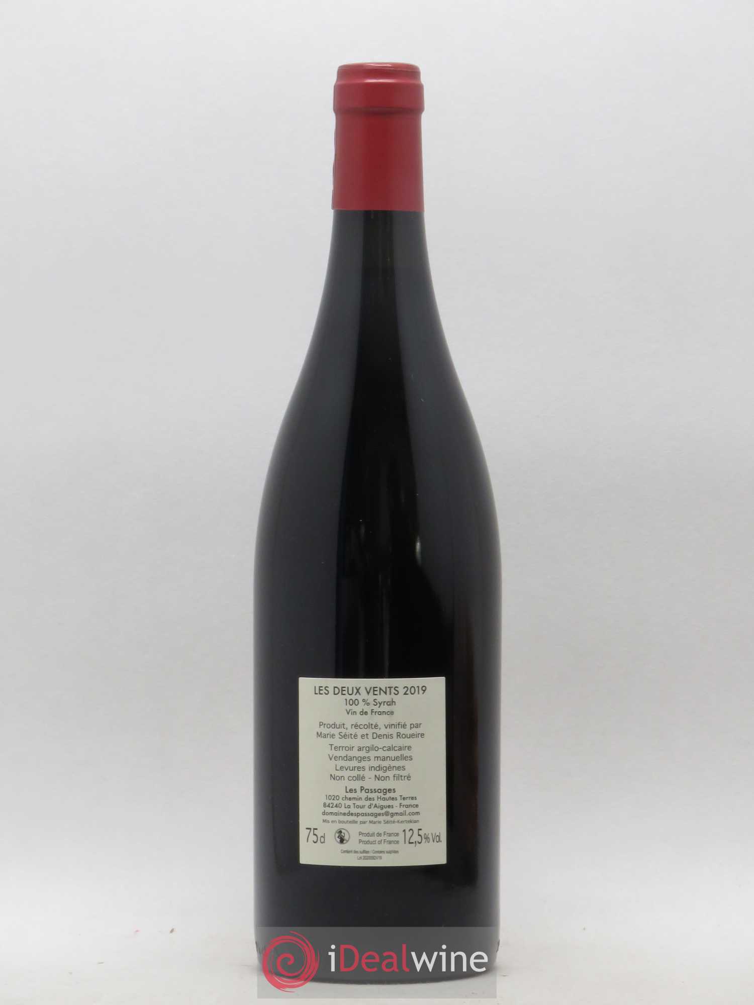 Vin de France Les Deux Vents Syrah Les Passages (sans prix de réserve) 2019 - Posten von 1 Flasche - 1