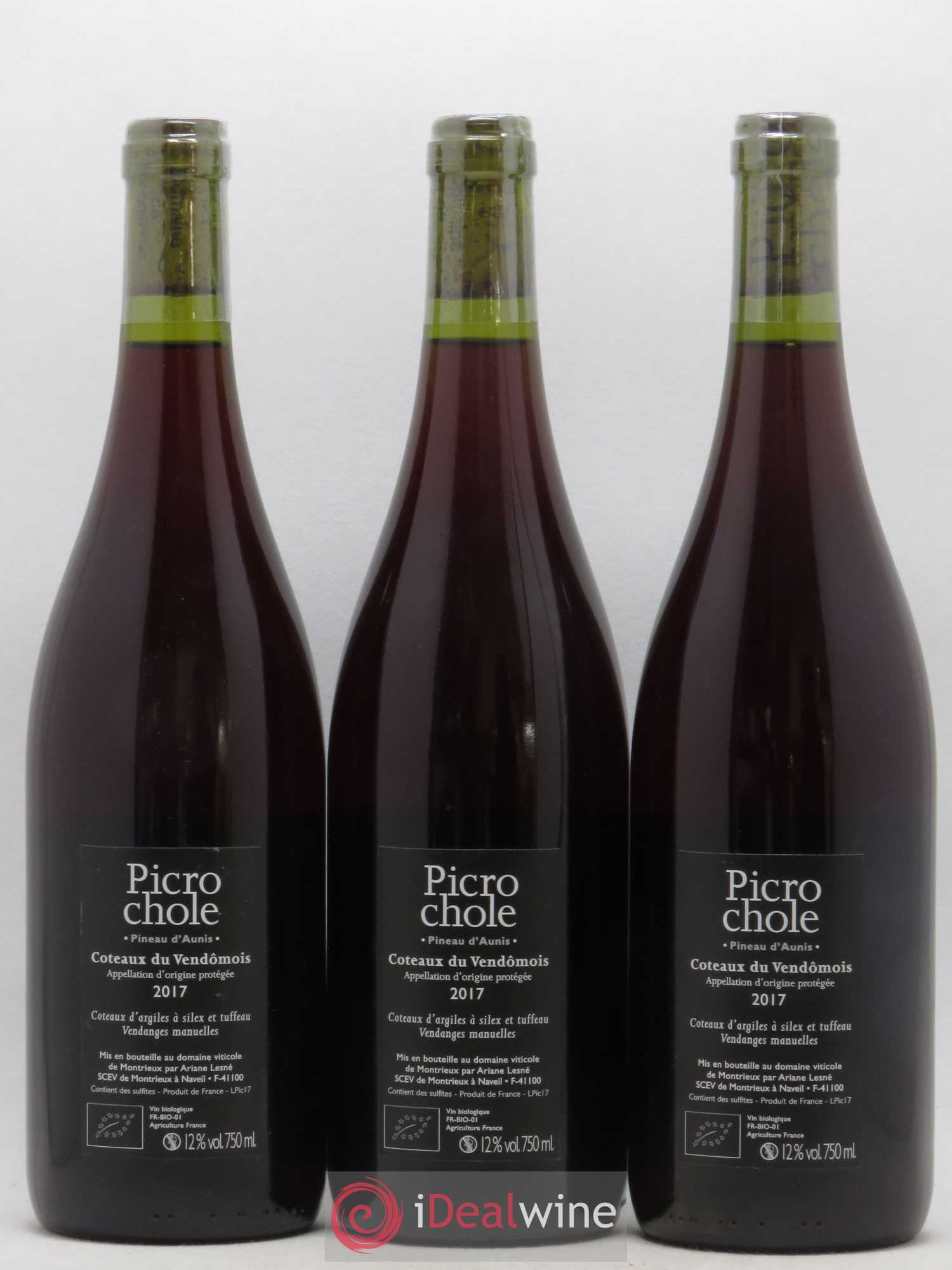 Divers Coteaux du Vendomois Picrochole Pineau d'Aunis (sans prix de réserve) 2017 - Posten von 3 Flaschen - 1