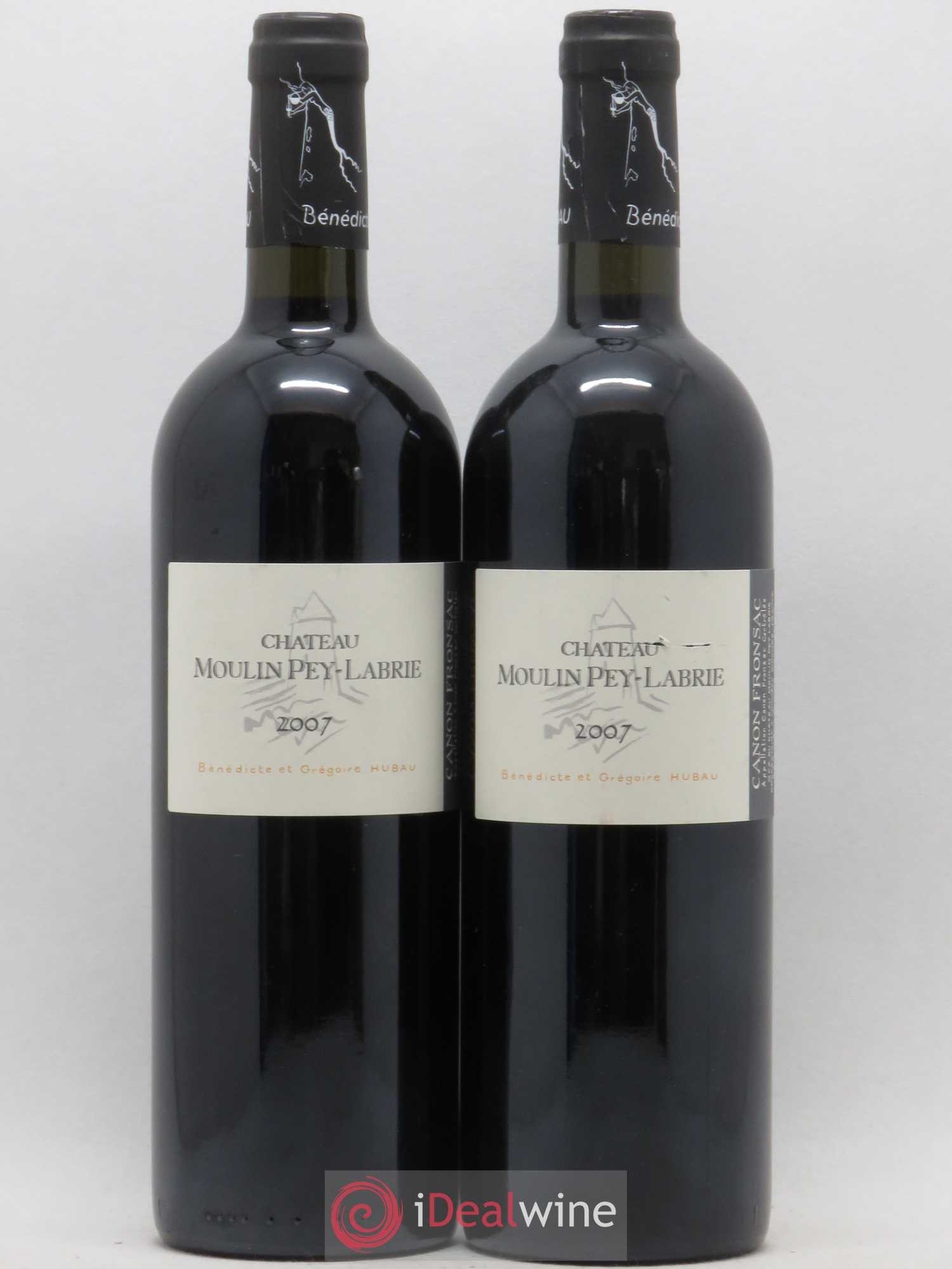 Château Moulin Pey-Labrie (sans prix de réserve) 2007 - Lot de 2 bouteilles - 0