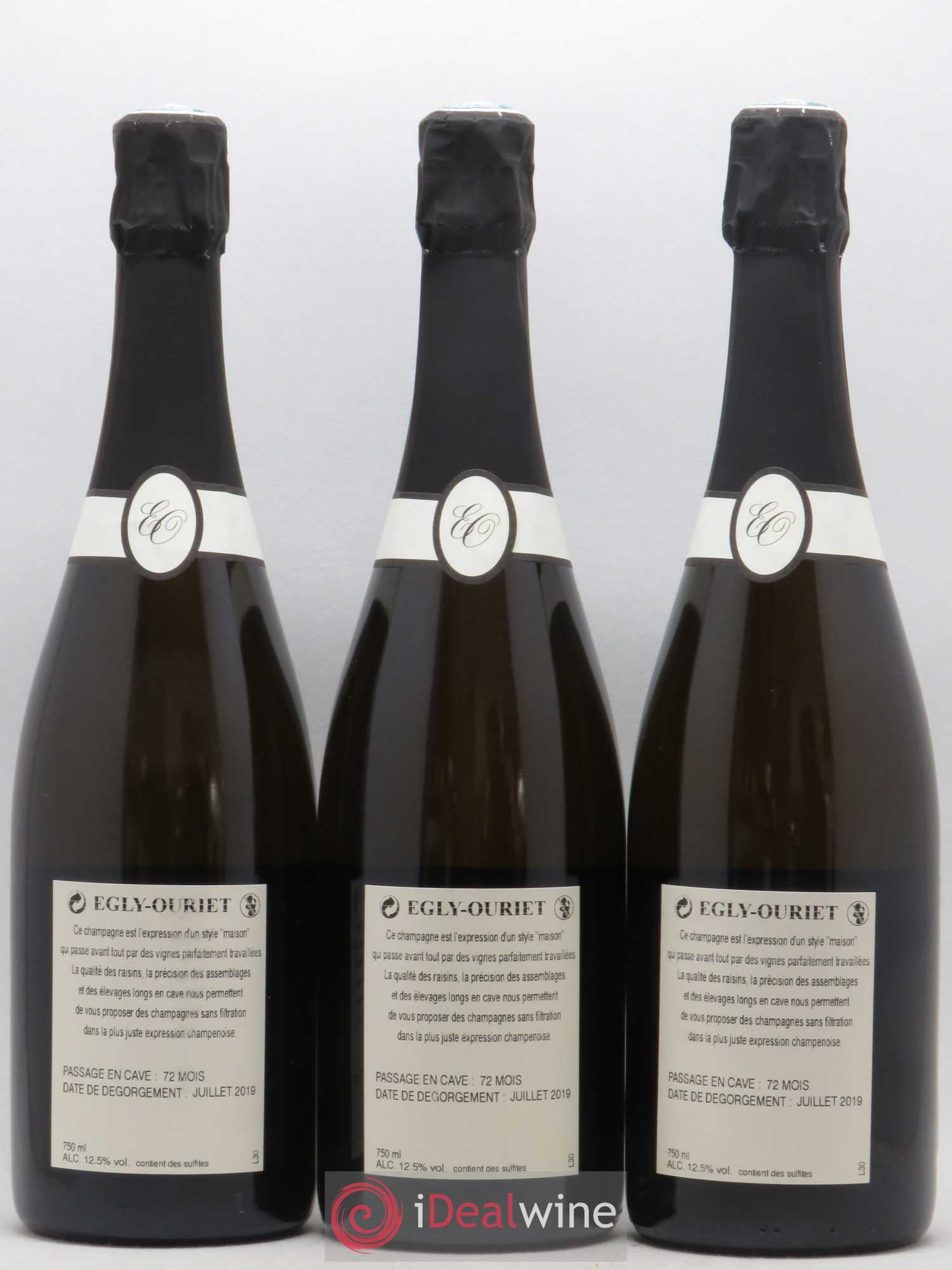 Blanc de Noirs Les Crayères Vieilles vignes Egly-Ouriet  (no reserve) - Lot of 3 bottles - 1