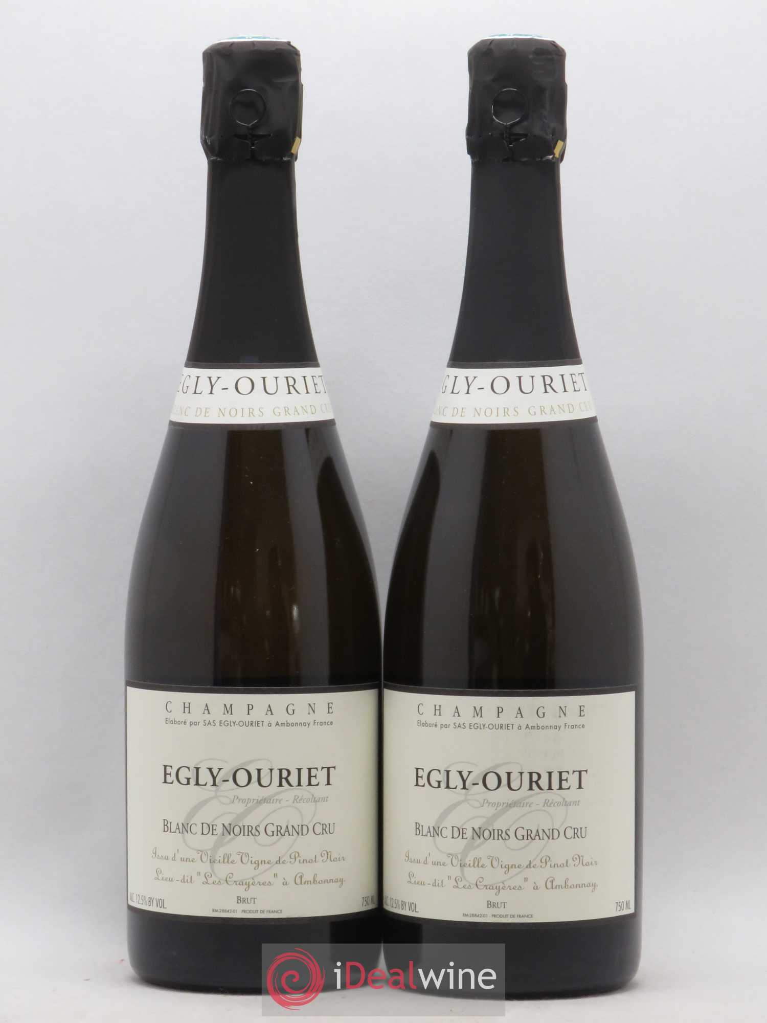 Blanc de Noirs Les Crayères Vieilles vignes Egly-Ouriet (sans prix de réserve) - Lot de 2 bouteilles - 0