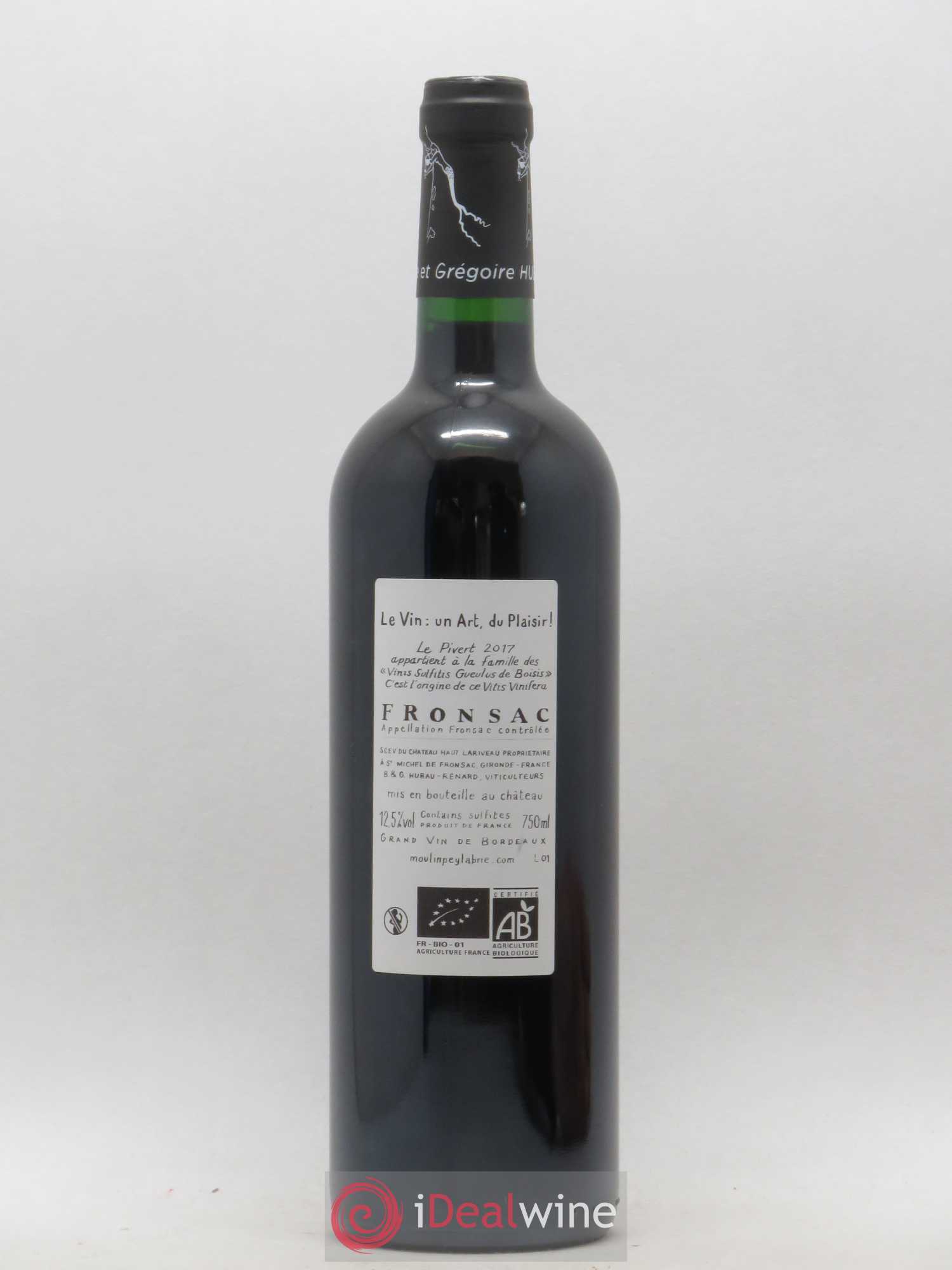 Fronsac Piverts Château Moulin (sans prix de réserve) 2017 - Posten von 1 Flasche - 1