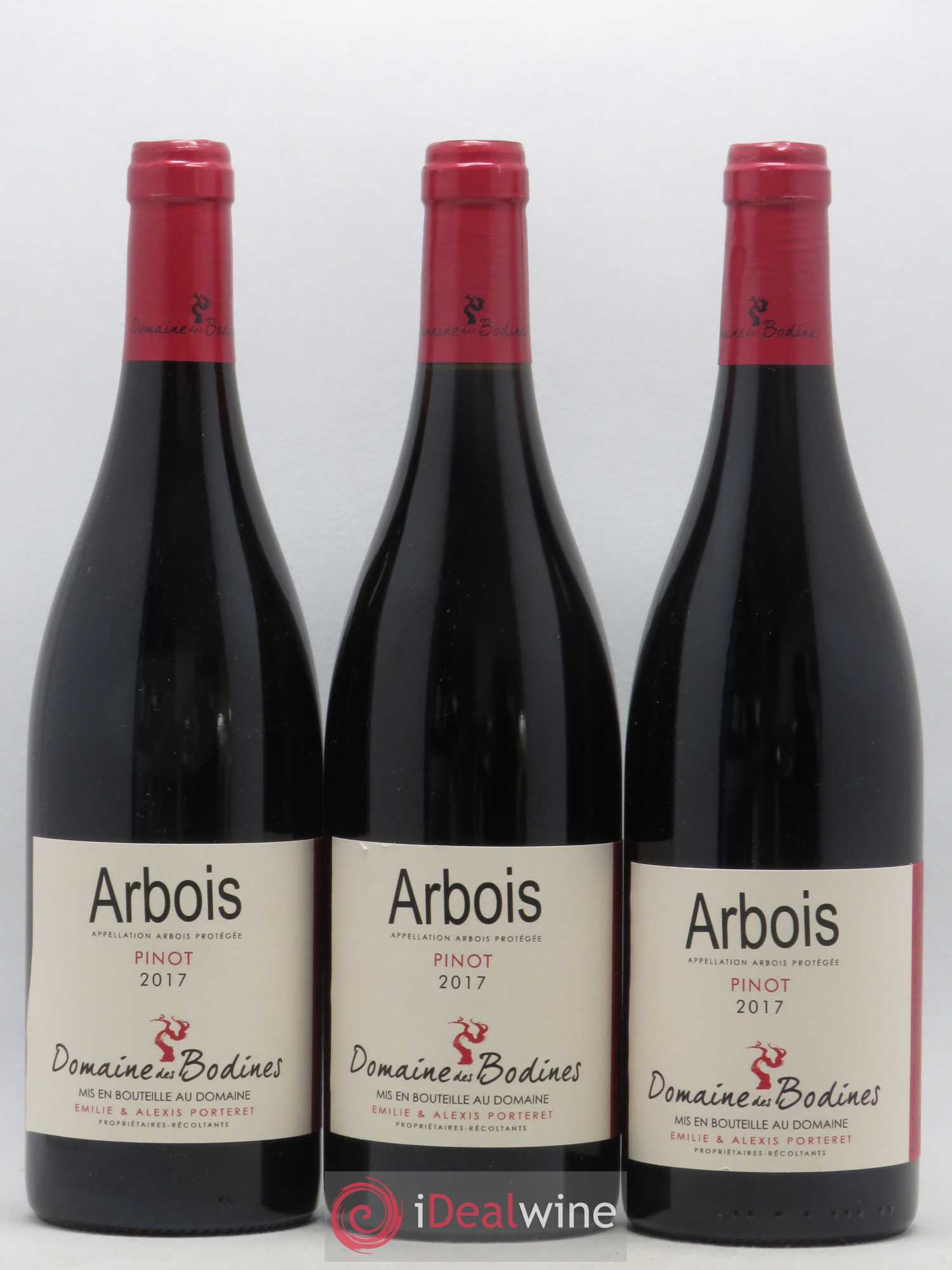 Arbois Pinot Noir Domaine des Bodines (sans prix de réserve) 2017 - Lot de 3 bouteilles - 0