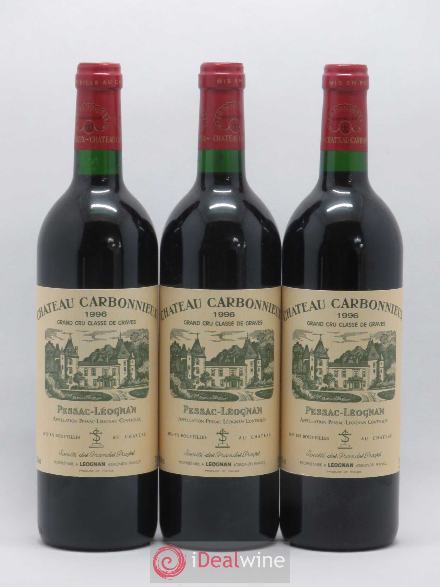 Château Carbonnieux Cru Classé de Graves 1996 - Lot de 12 bouteilles - 1