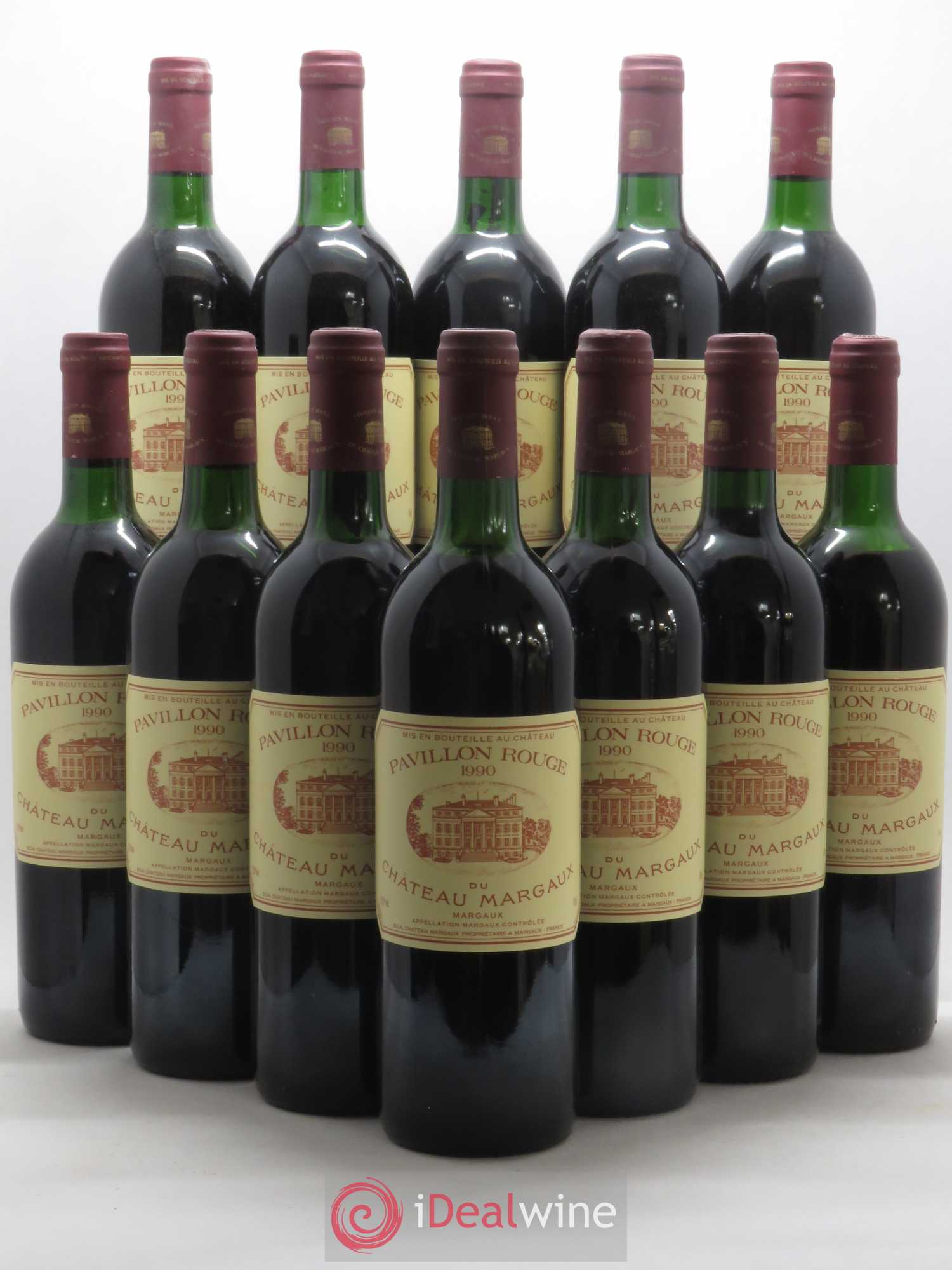 Pavillon Rouge du Château Margaux Second Vin 1990 - Lot de 12 bouteilles - 0