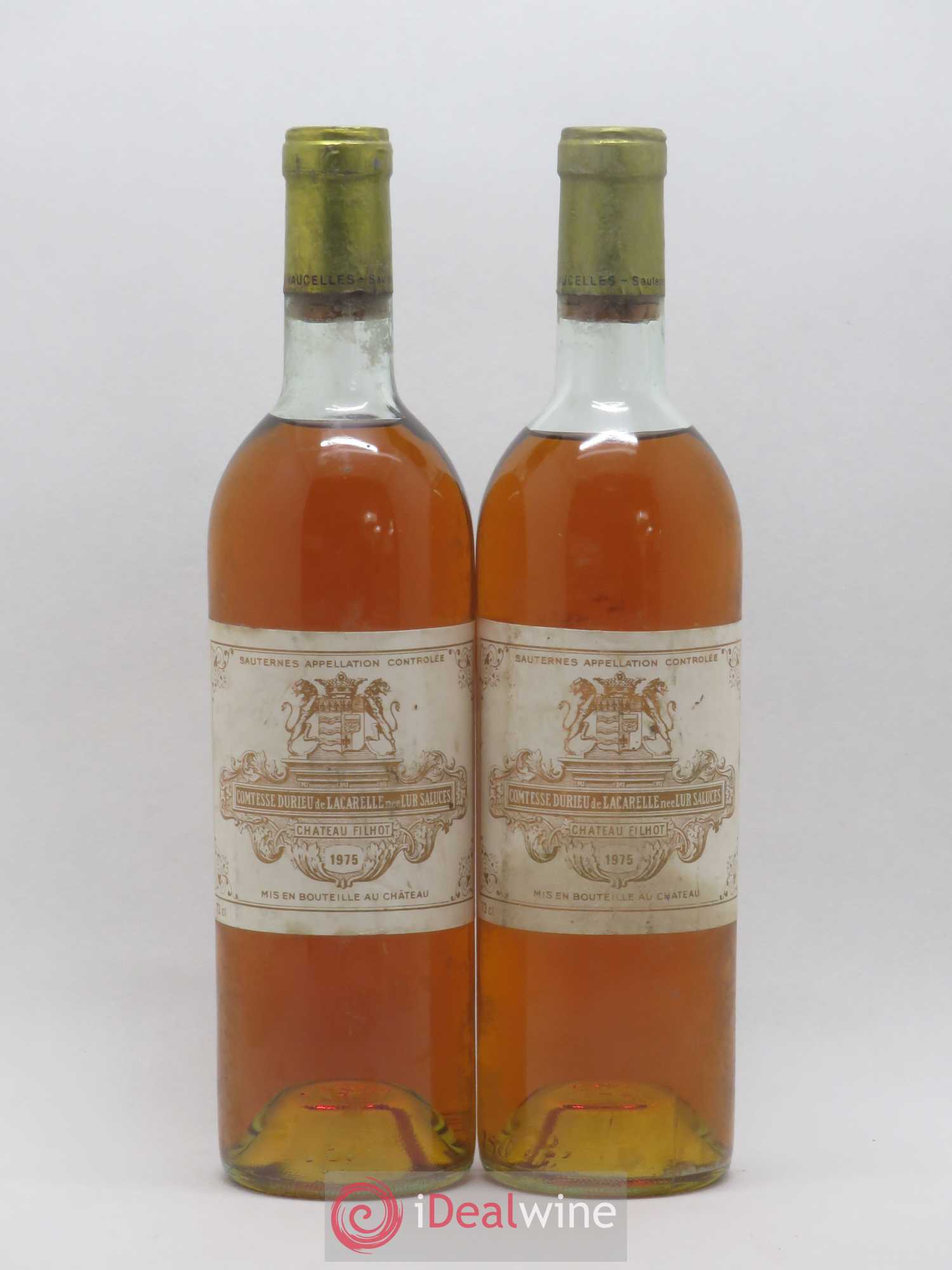 Château Filhot 2ème Grand Cru Classé 1975 - Lotto di 2 bottiglie - 0