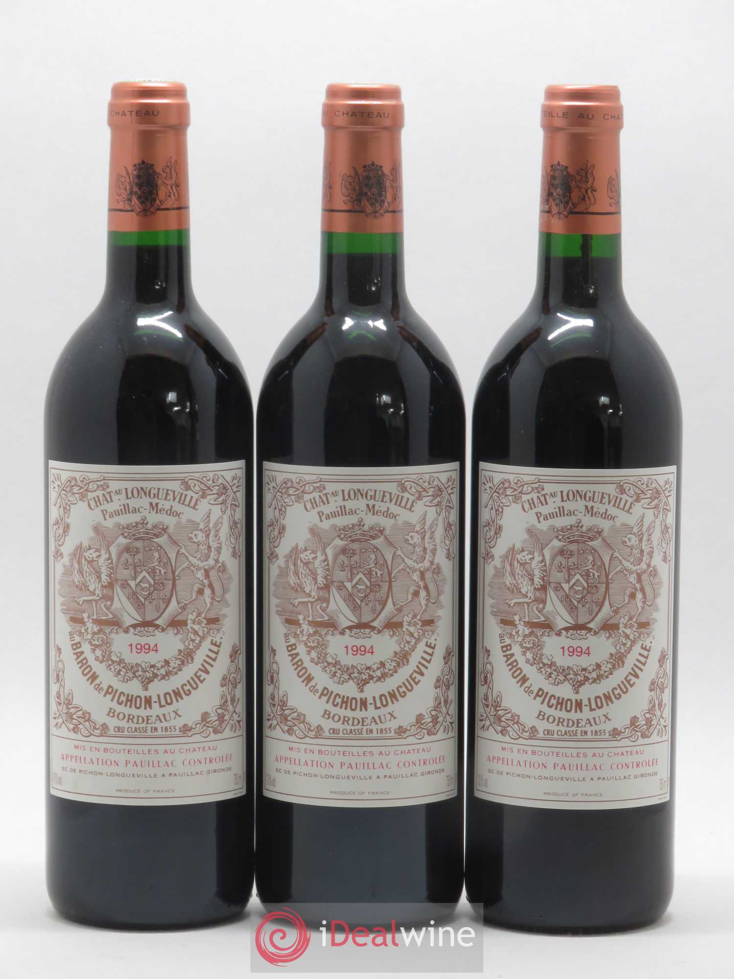 Pichon Longueville Baron 2ème Grand Cru Classé 1994 - Lot de 3 bouteilles - 0