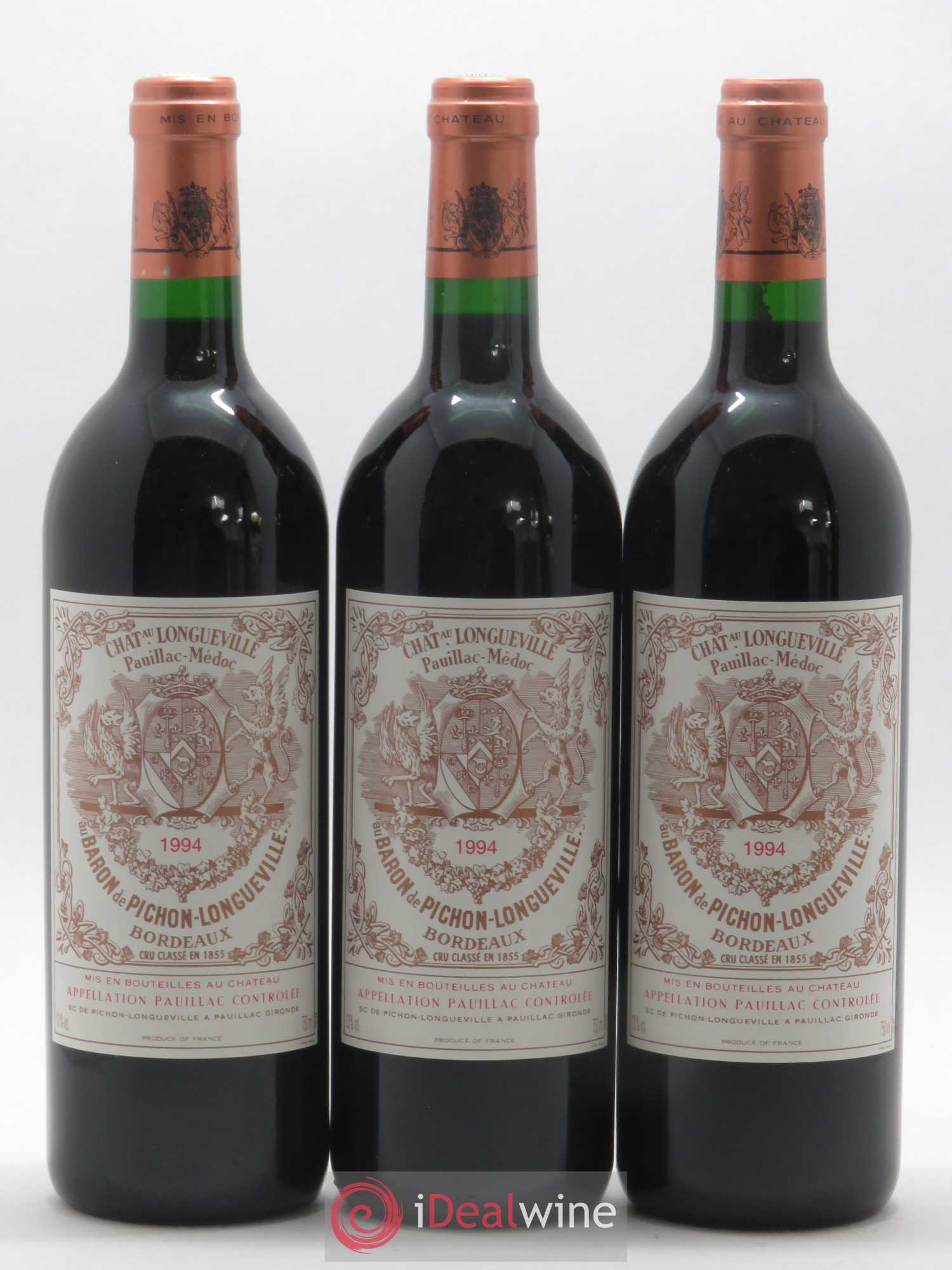 Pichon Longueville Baron 2ème Grand Cru Classé 1994 - Lot de 3 bouteilles - 0