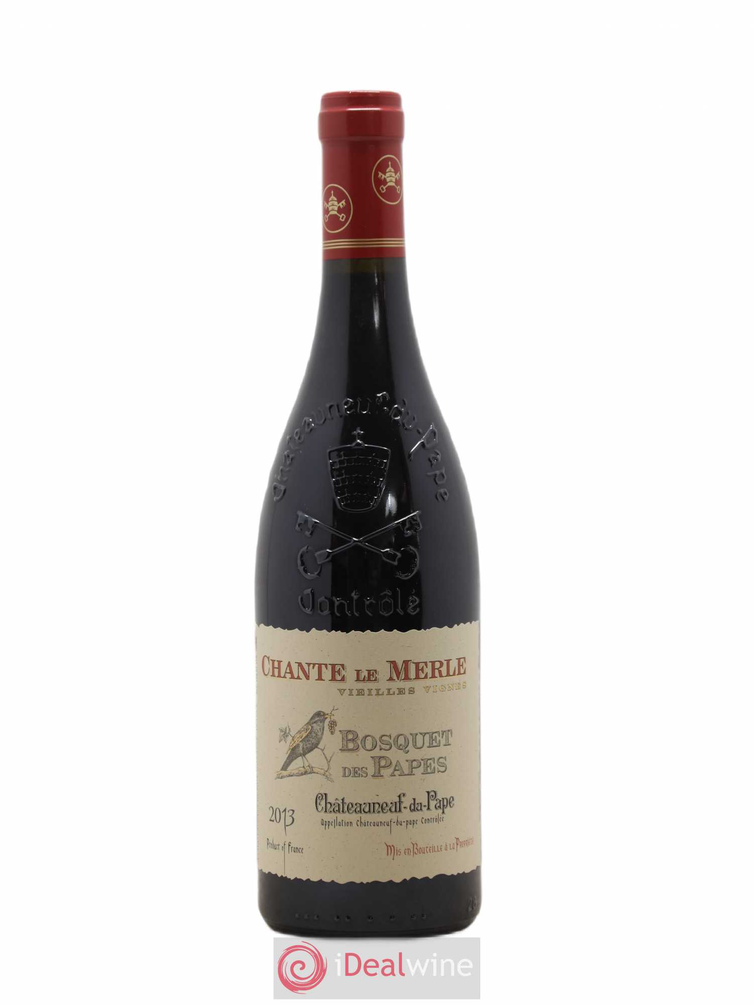 Châteauneuf-du-Pape Bosquet des Papes Chante Le Merle Vieilles Vignes Famille Boiron 2013 - Lot de 1 bouteille - 0