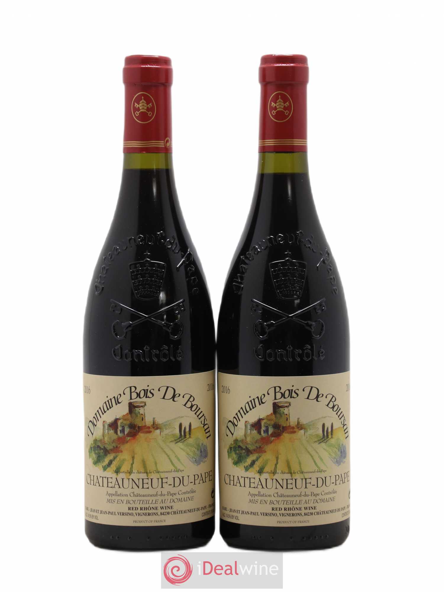 Châteauneuf-du-Pape Domaine Bois de Boursan (Domaine) Jean et Jean-Paul Versino (sans prix de réserve) 2016 - Lot de 2 bouteilles - 0