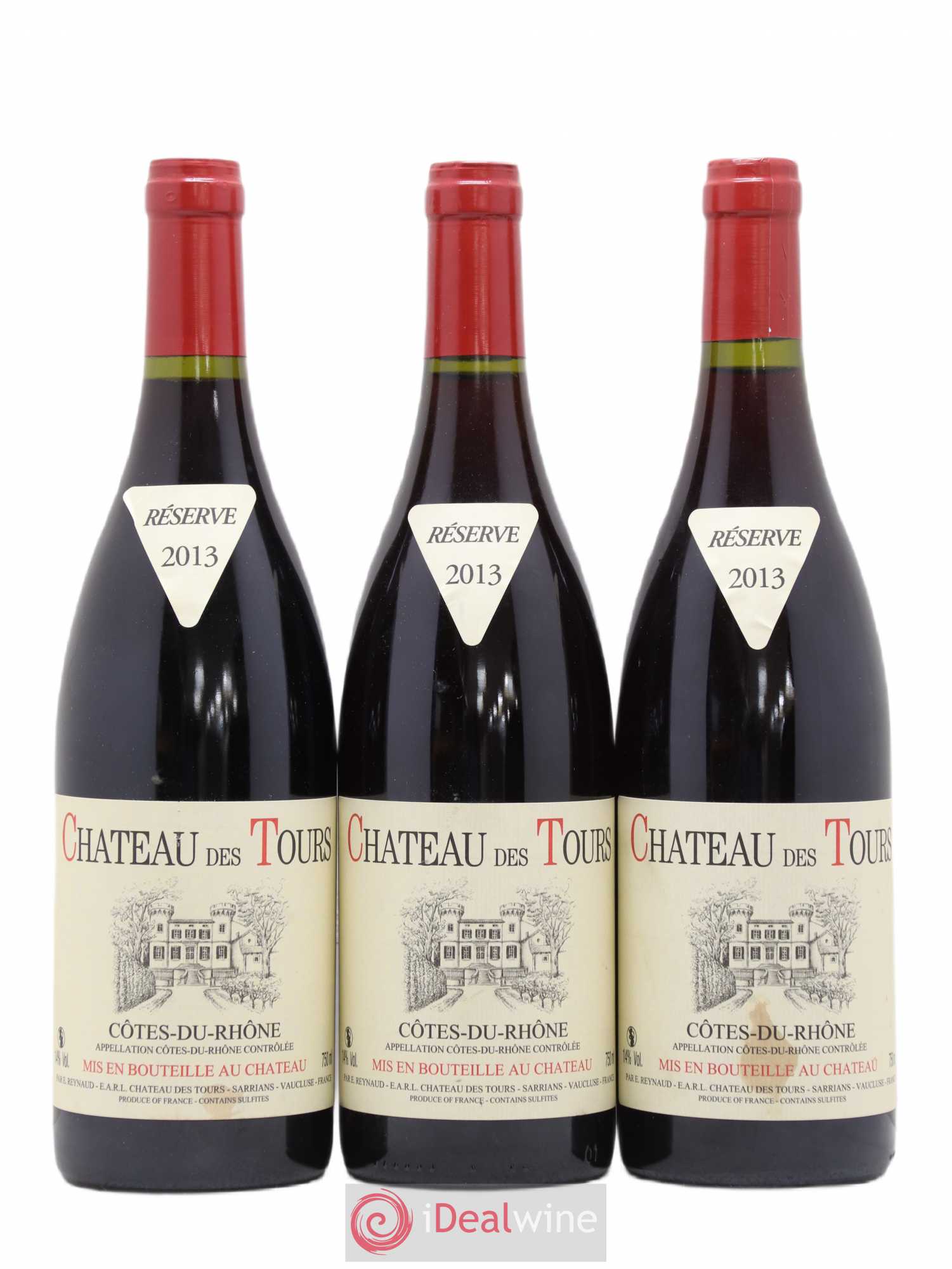 Côtes-du-Rhône Château des Tours Emmanuel Reynaud 2013 - Lot de 3 bouteilles - 0