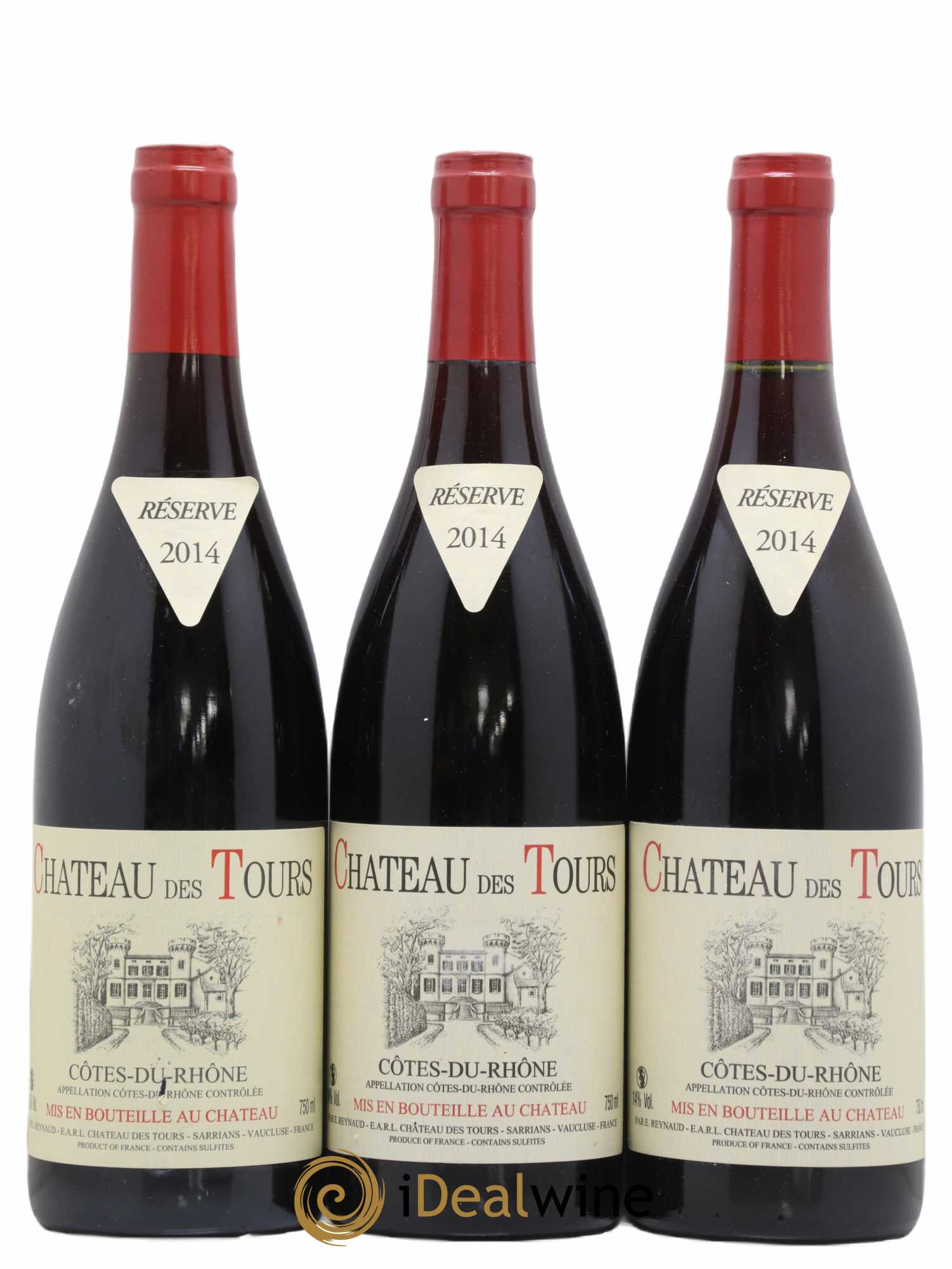 Côtes-du-Rhône Château des Tours Emmanuel Reynaud 2014 - Lot de 3 bouteilles - 0