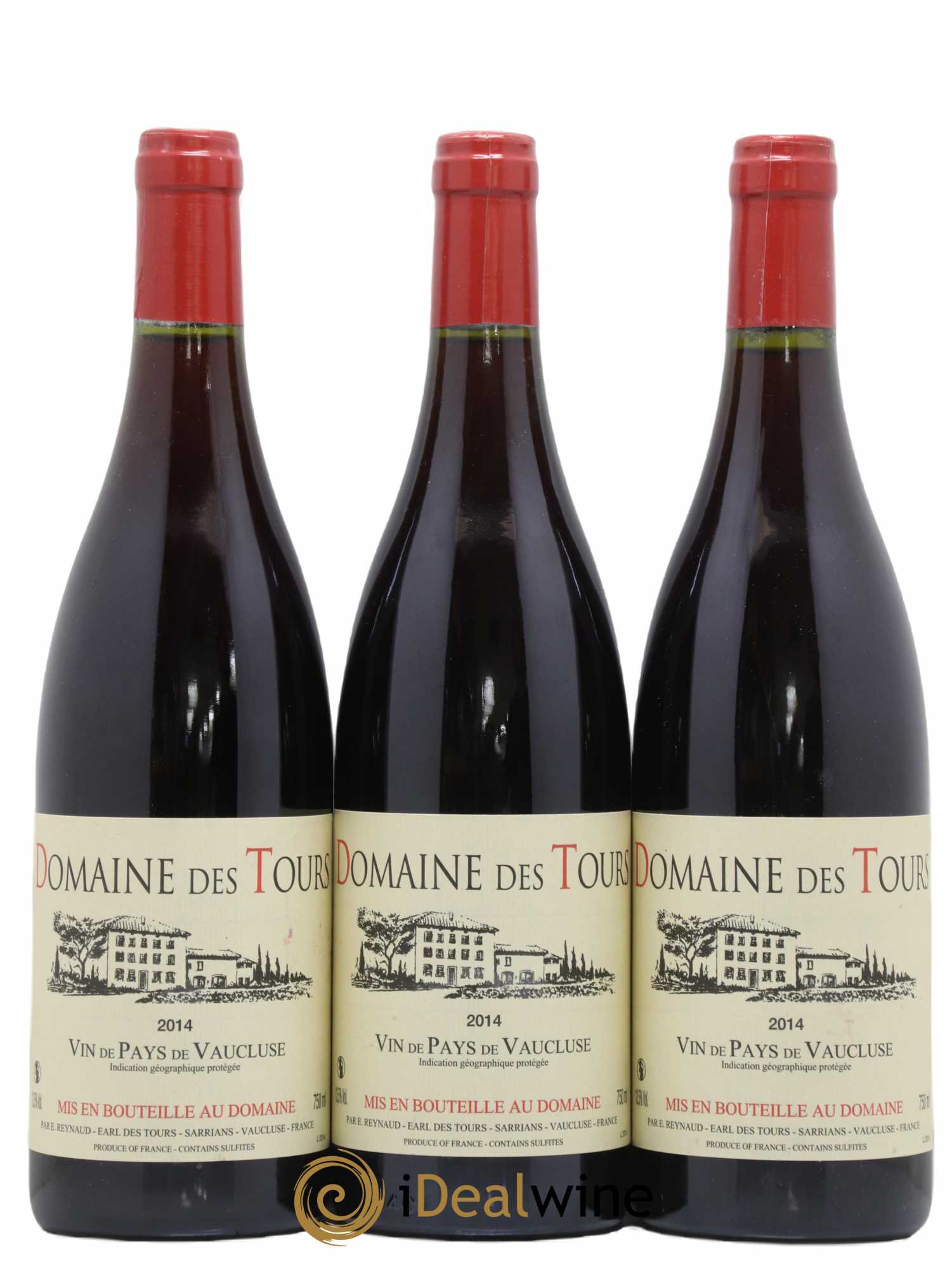 Vaucluse (Vin de Pays de Vaucluse) Domaine des Tours Emmanuel Reynaud 2014 - Lot de 3 bouteilles - 0